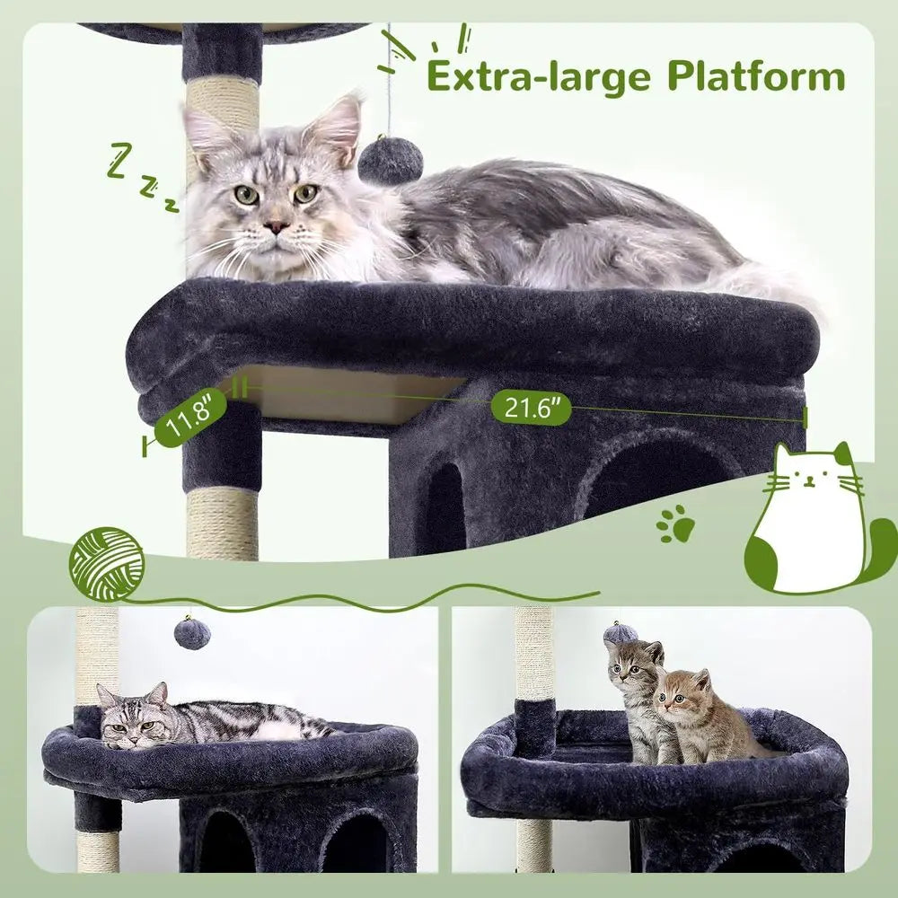 Heavy Duty Cat Tree Large Cats Durable Indoor Cat Tower