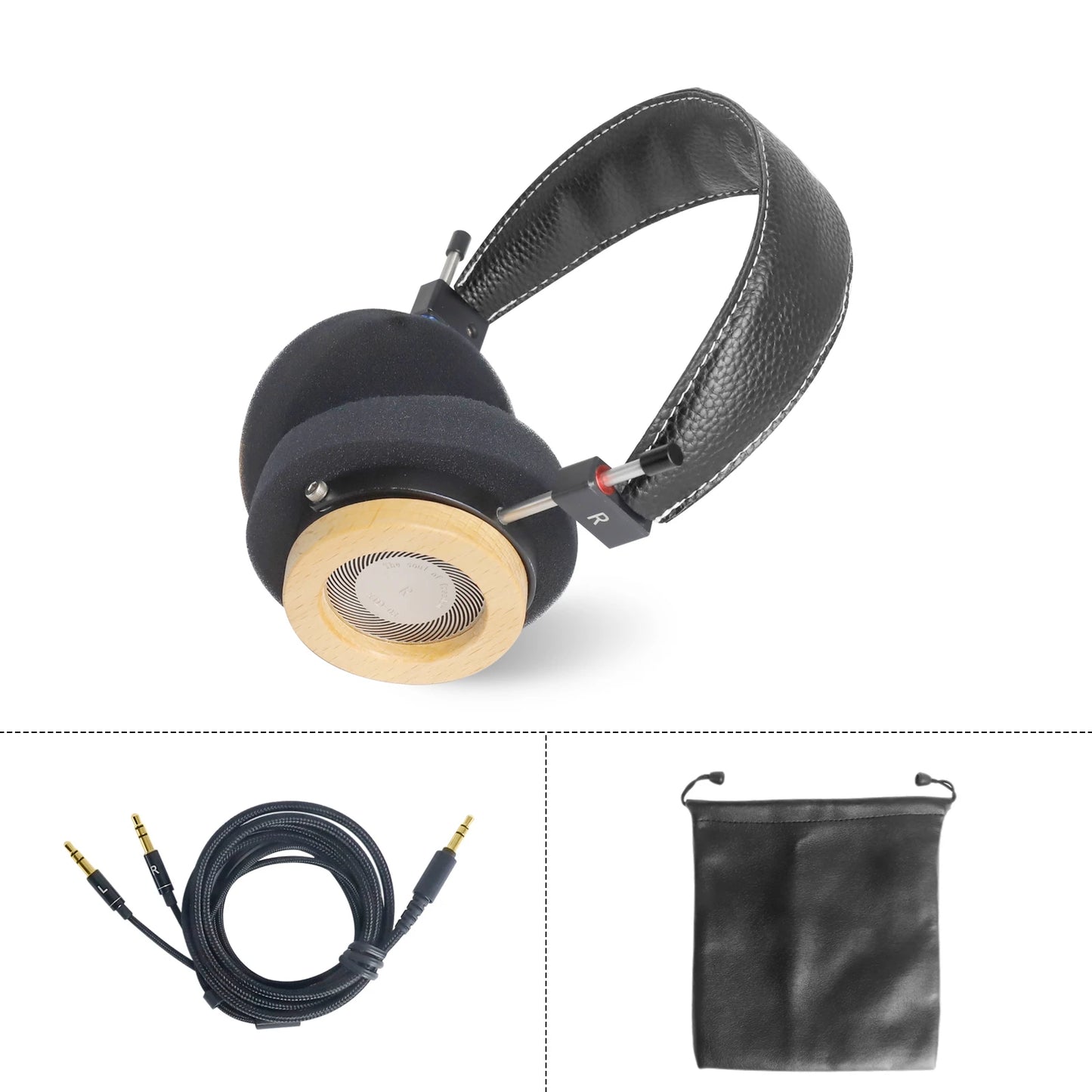 Okcsc WTD-3 Maple Wooden On-Ear Headphones With 40mm Drivers
