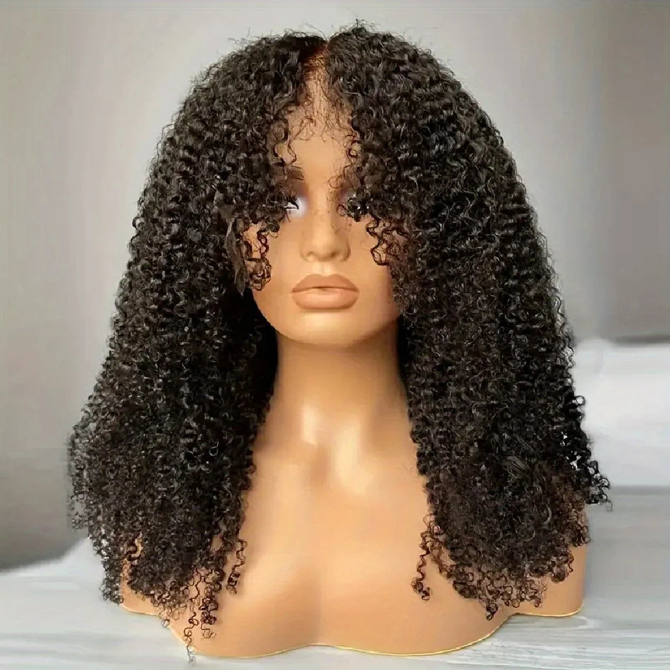 OKVOKV HD Transparent Deep Wave Lace Front Wig Human Hair