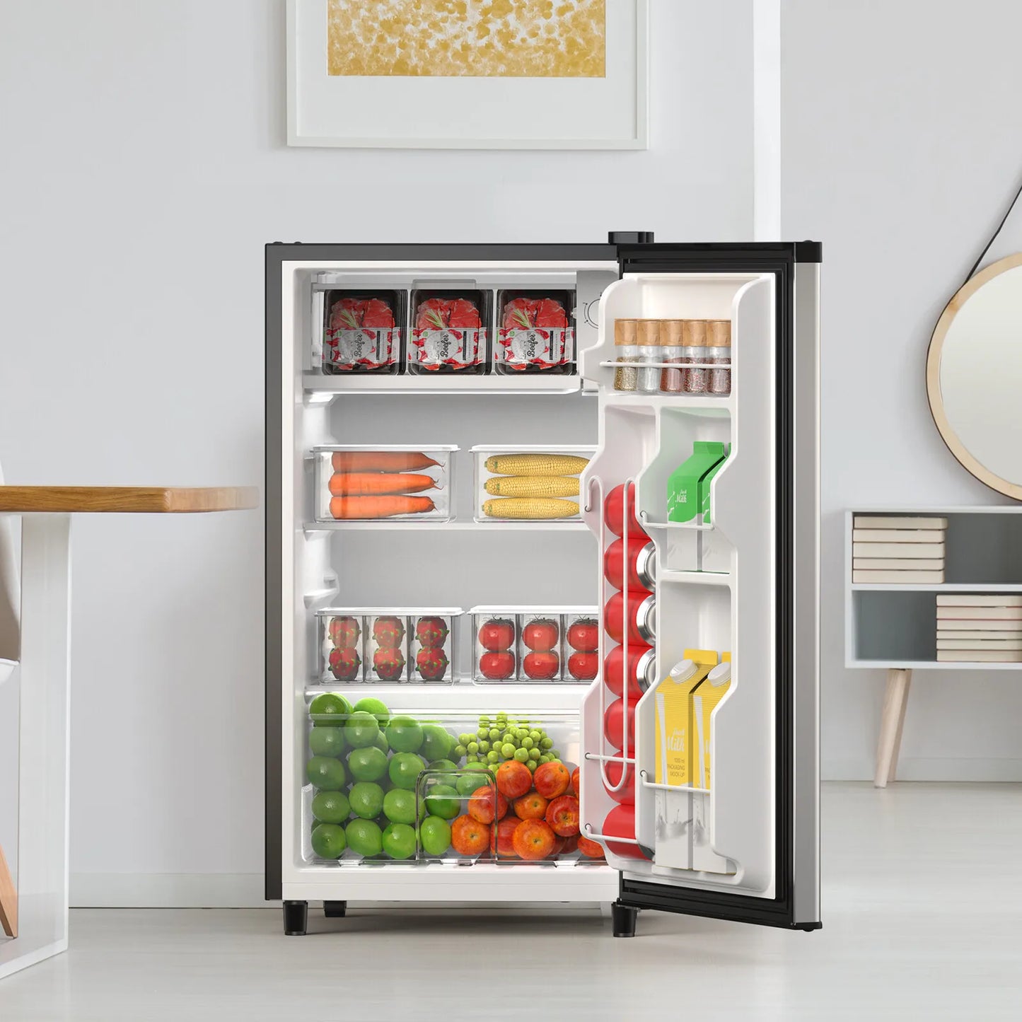 Capacity Quiet Refrigerator With Freezer Compartment