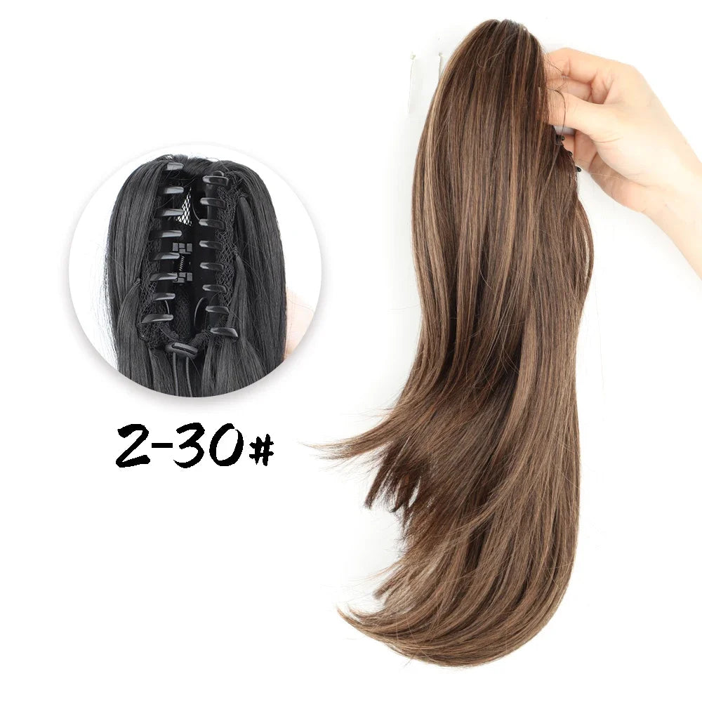 AZQUEEN Synthetic Claw Clip Ponytail Hair Extension Wavy Heat Resistant
