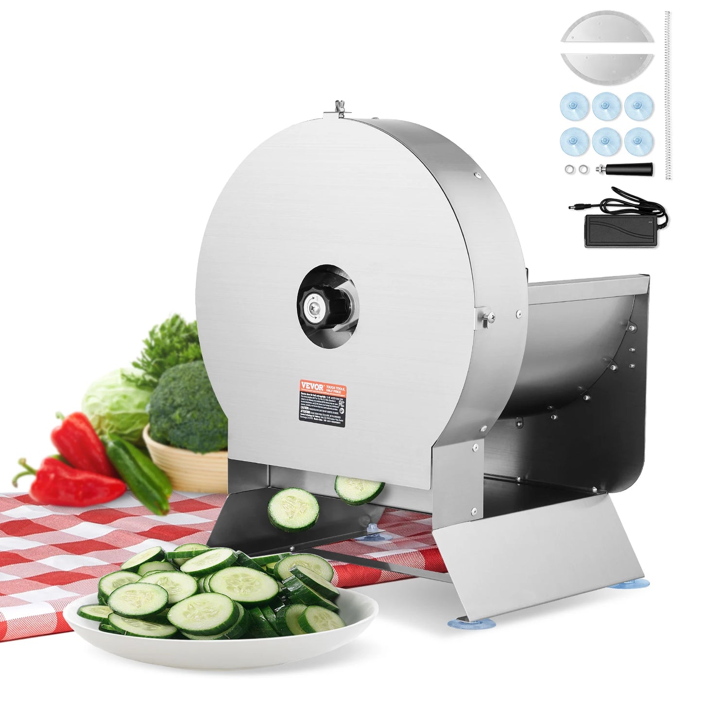 VEVOR Electric Vegetable Slicer With Adjustable Thickness