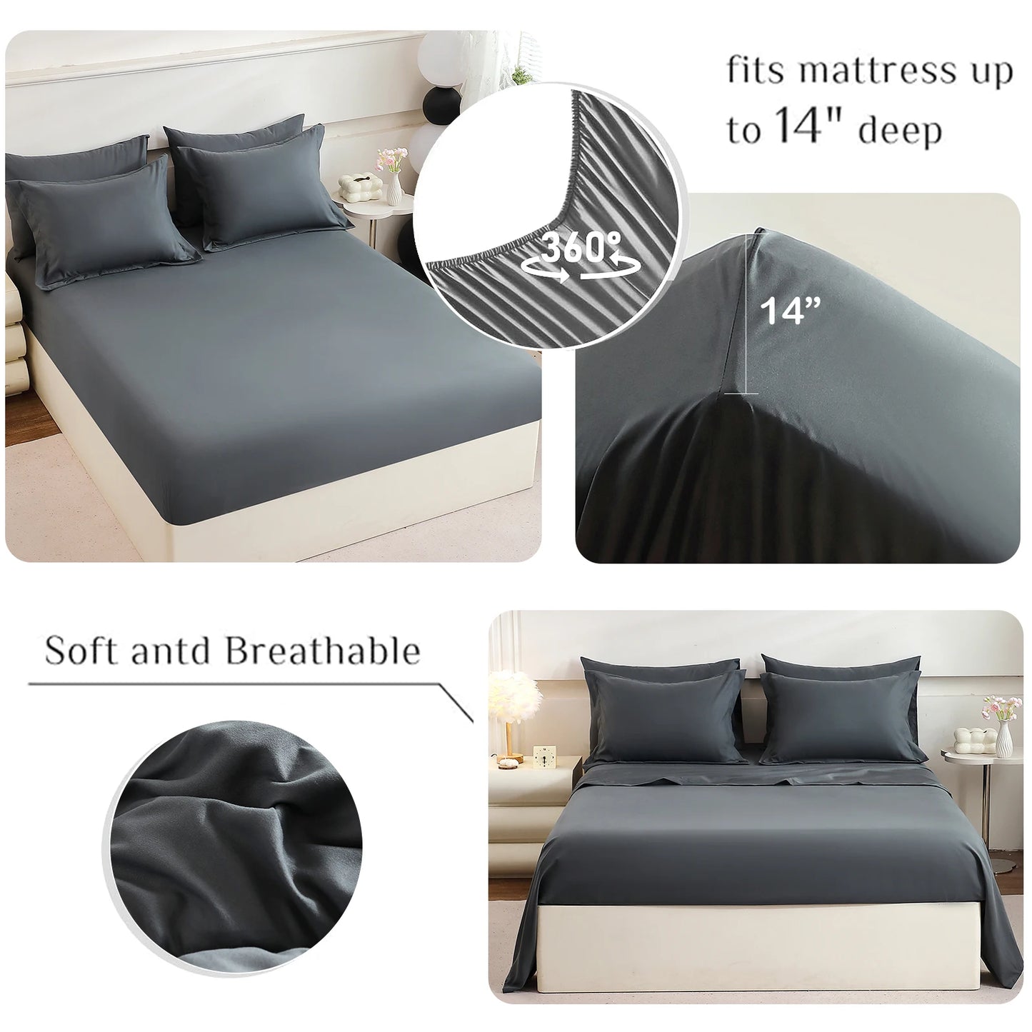 EasYum 7Piece Bedding Set Quilt Comforter and Sheets