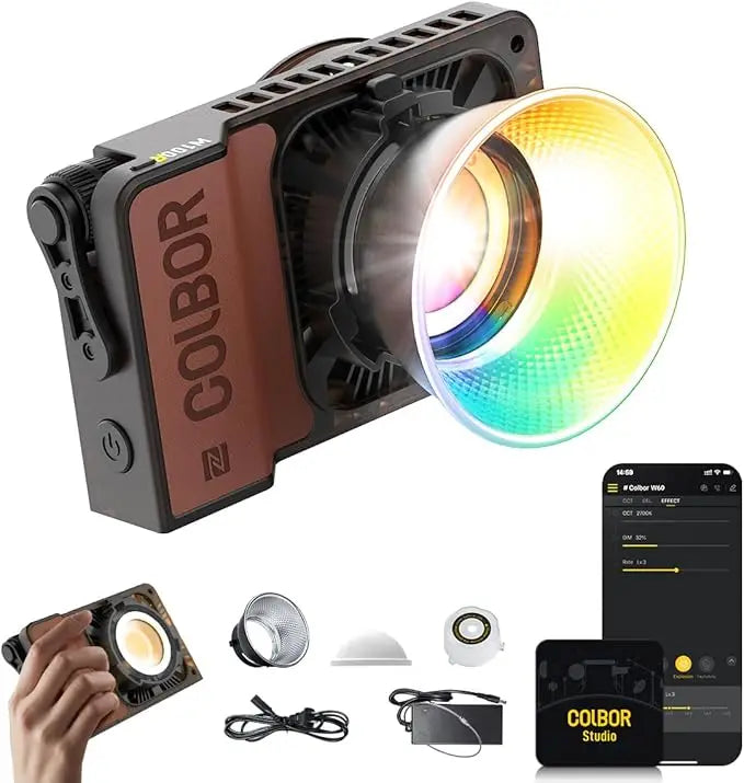 COLBOR Portable Pocket LED Light W60 W100 For Outdoor Shooting