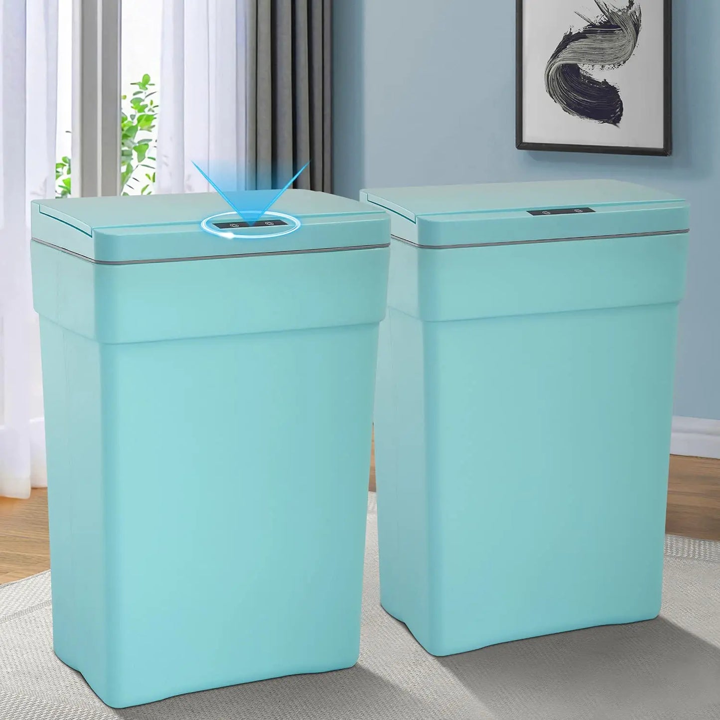 Touchless Motion Sensor Trash Can Plastic Kitchen Waste Bin