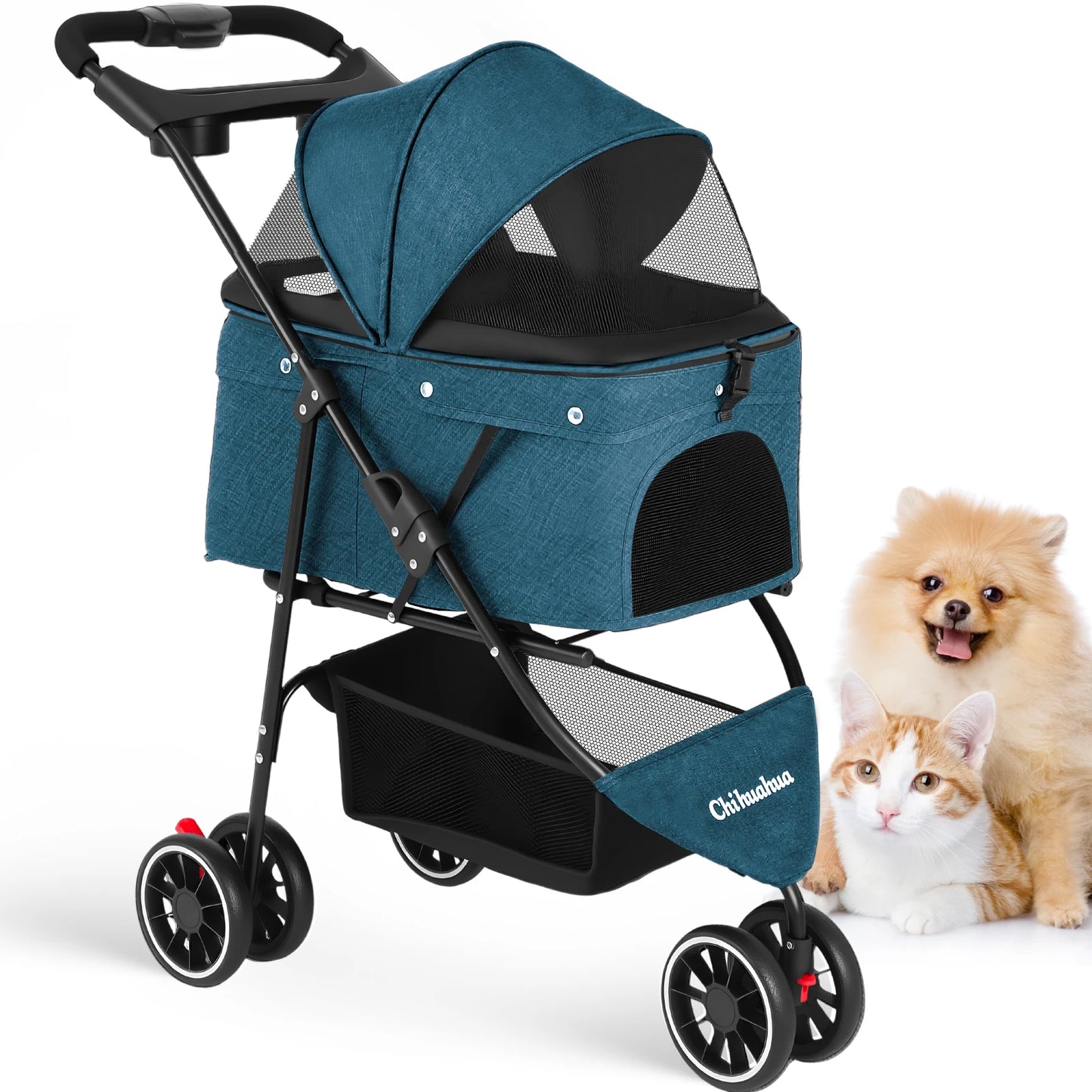CHIHUAHUA 3 in 1 Pet Stroller With Removable Carrier
