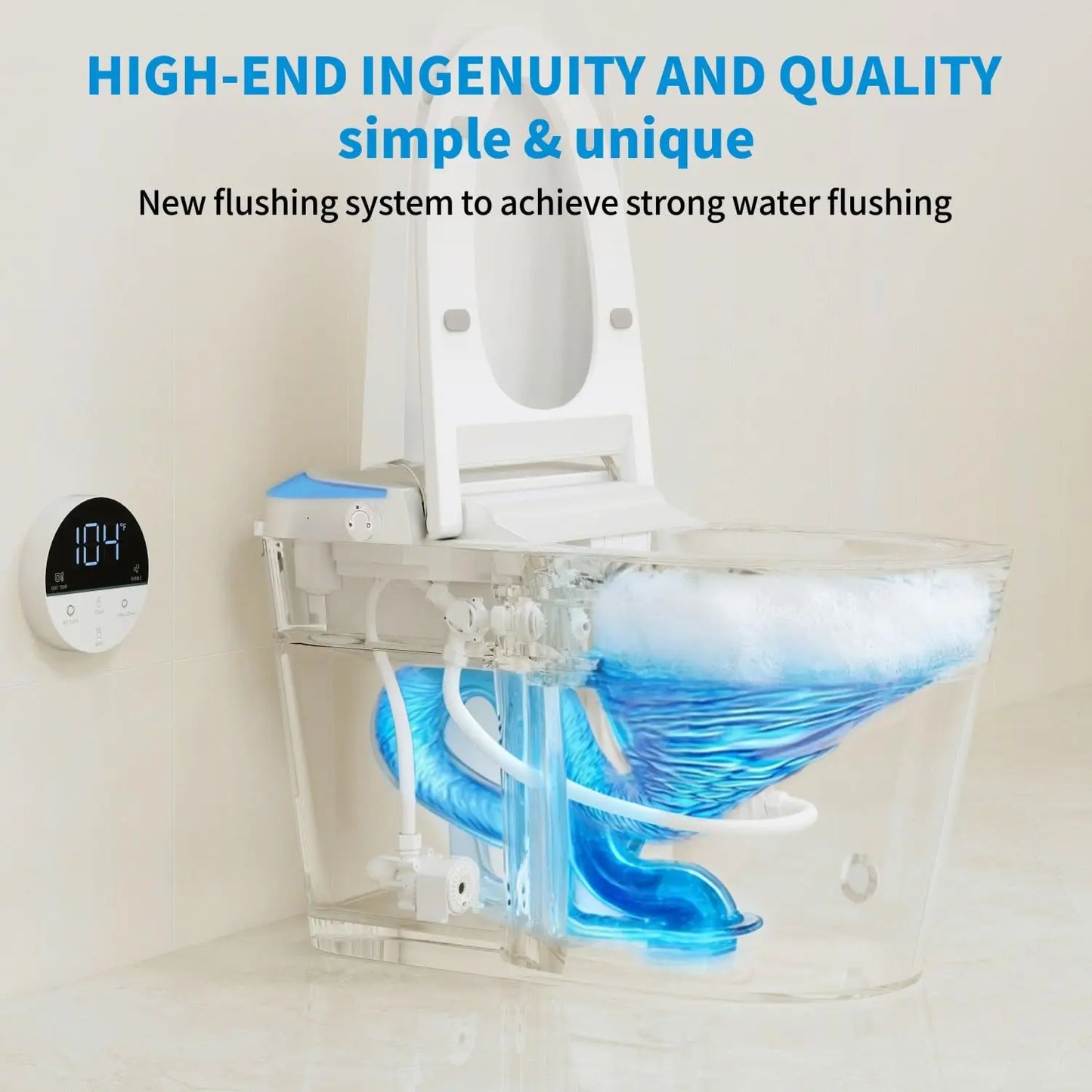 Smart One Piece Toilet With Auto Lid And Heated Seat