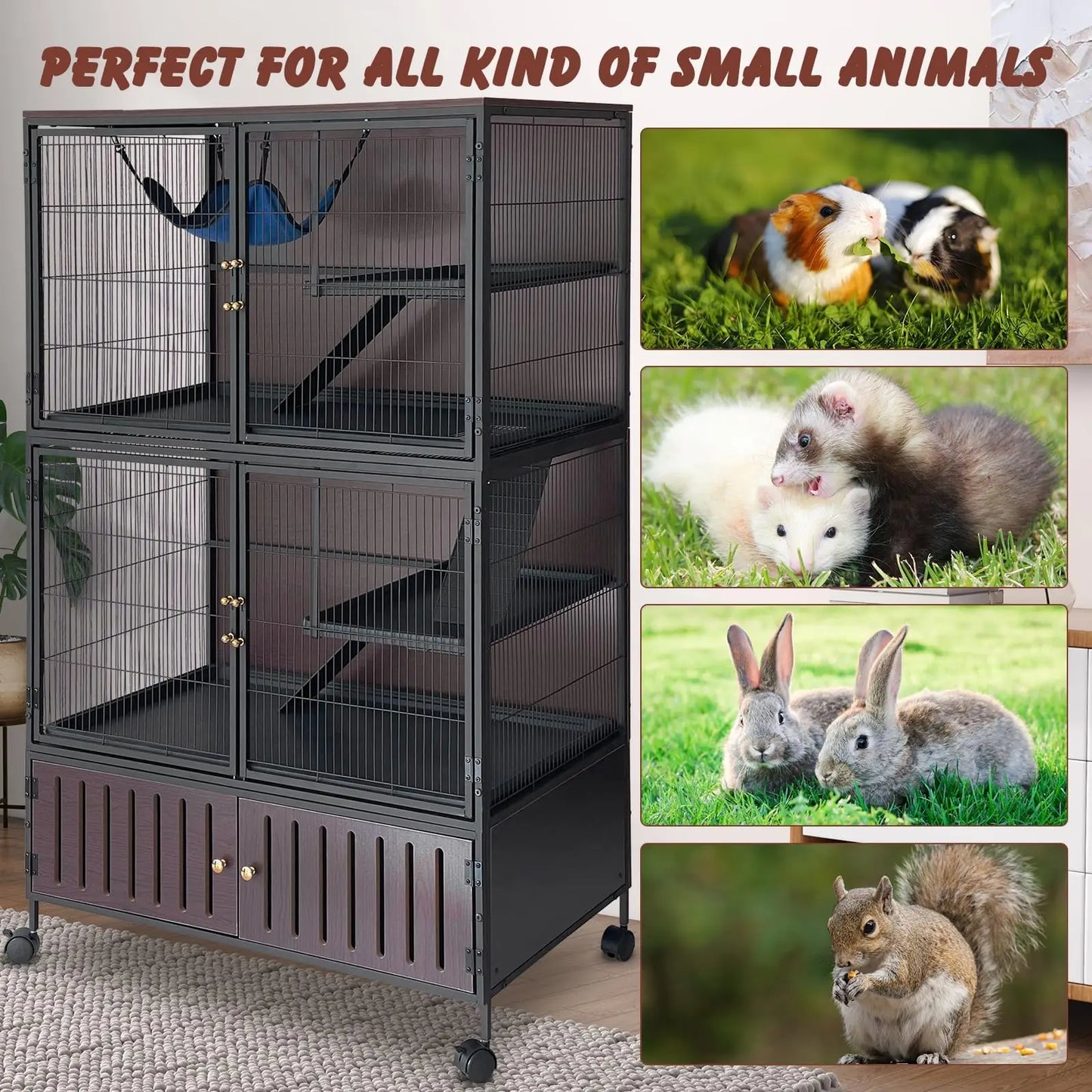 HiMISSCN Heavy Duty Ferret Cage Mansion Multispecies Habitat