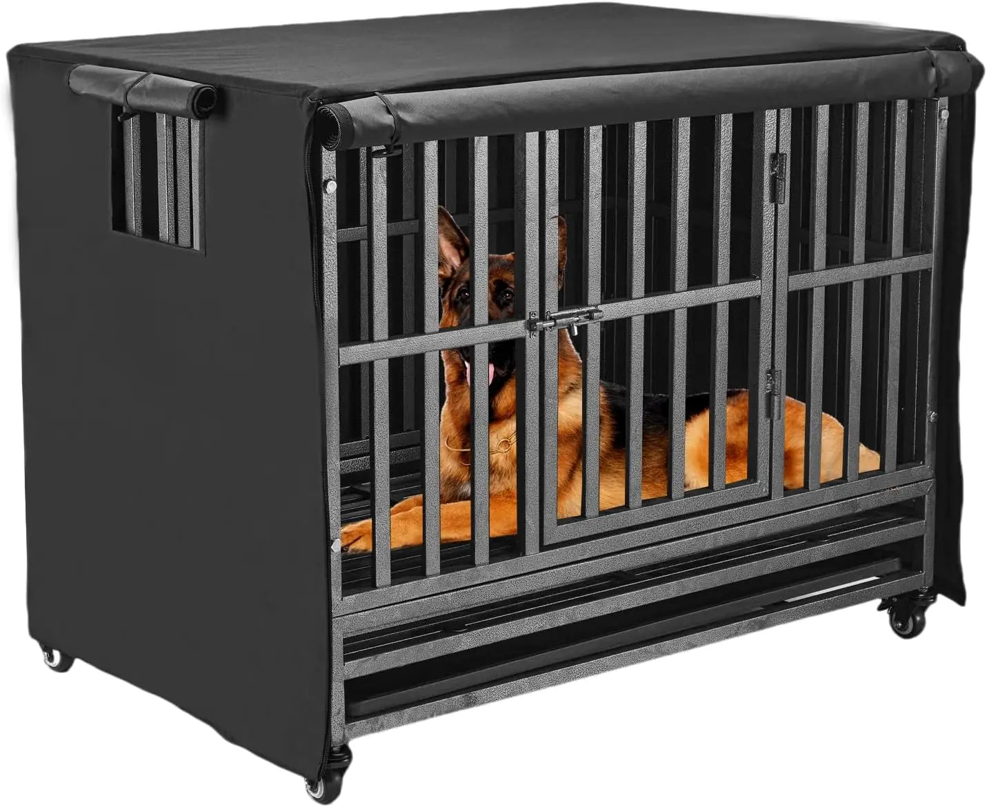 Heavy Duty Dog Crate Cover With Insulation And Breathable Window