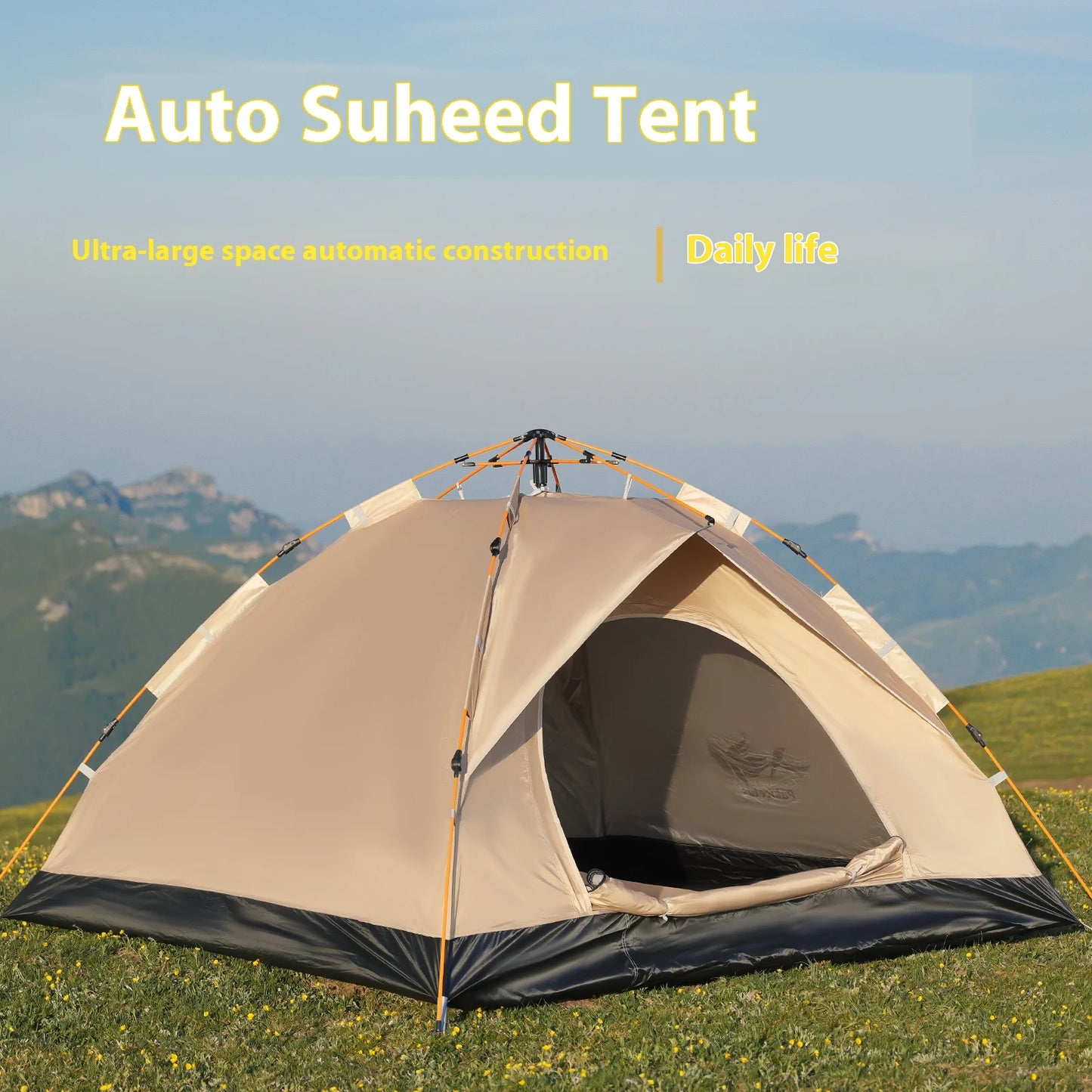 Pakicetus Instant Golden Tent Portable Sun Rain Shelter For Beach And Camping