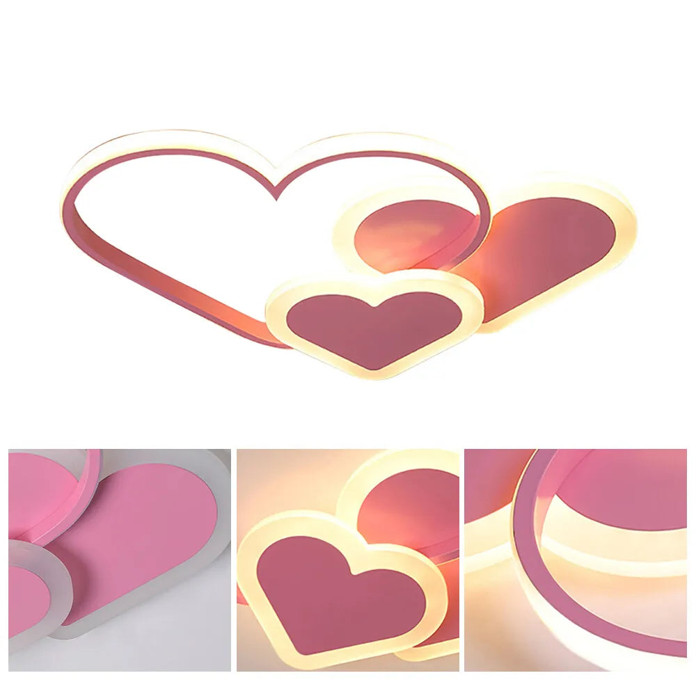 Heart Shaped LED Ceiling Lamp With Remote Control 36W