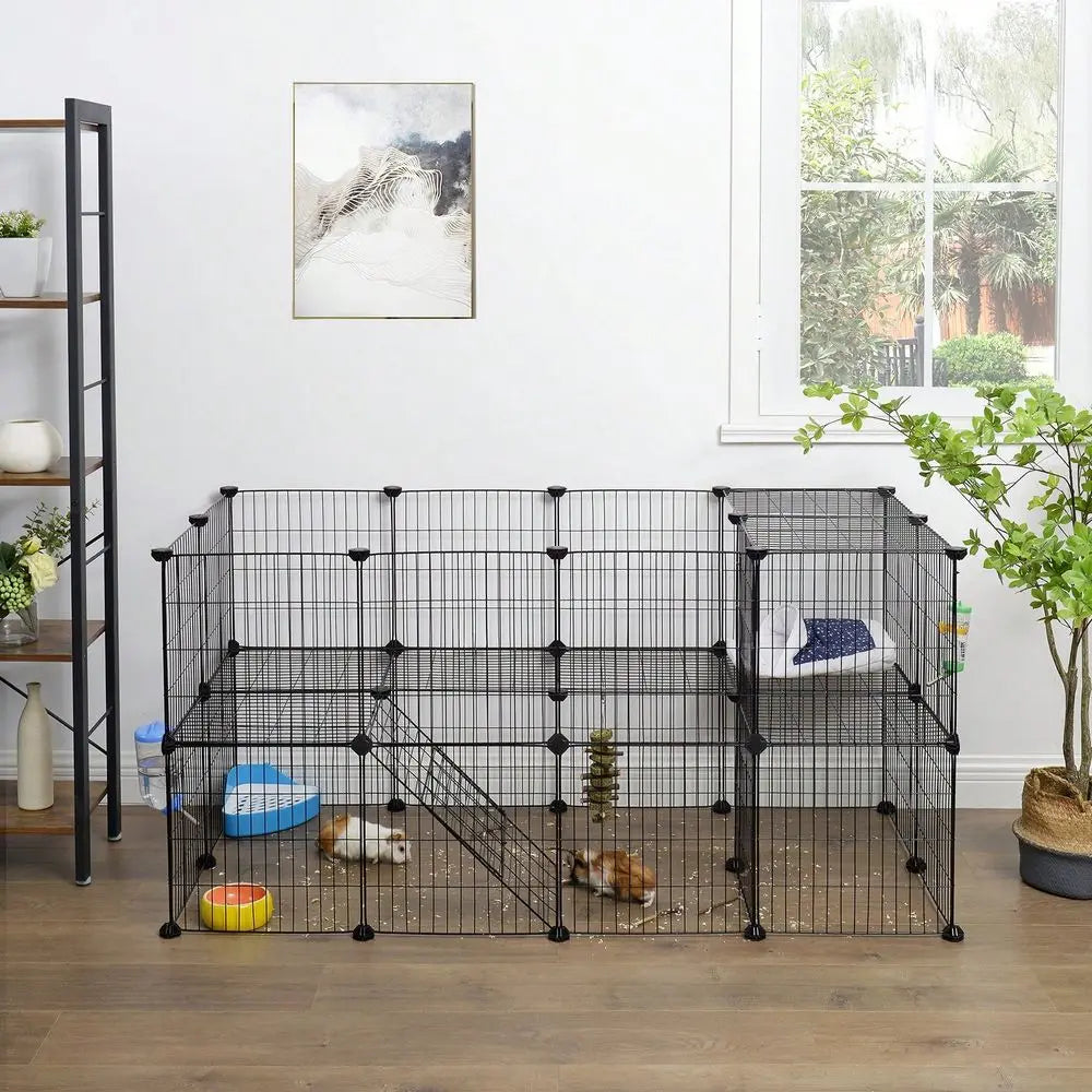 XMSJ Small Animal Playpen For Rabbits And Guinea Pigs