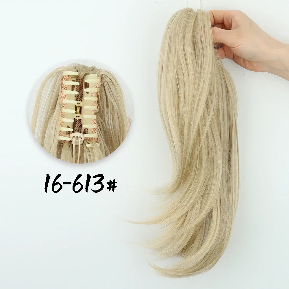 AZQUEEN Synthetic Claw Clip Ponytail Hair Extension Wavy Heat Resistant