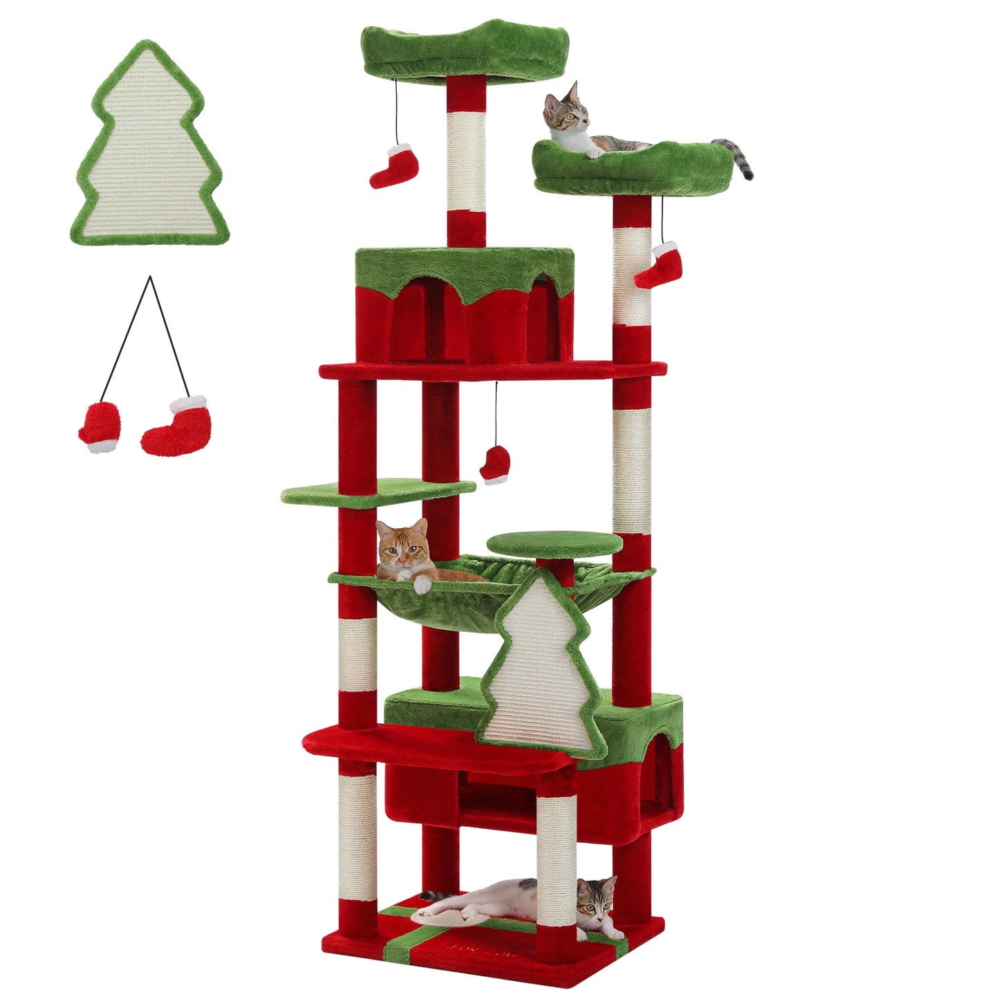 PAWZ Road Large Cat Tree Tower With Sisal Scratching Posts