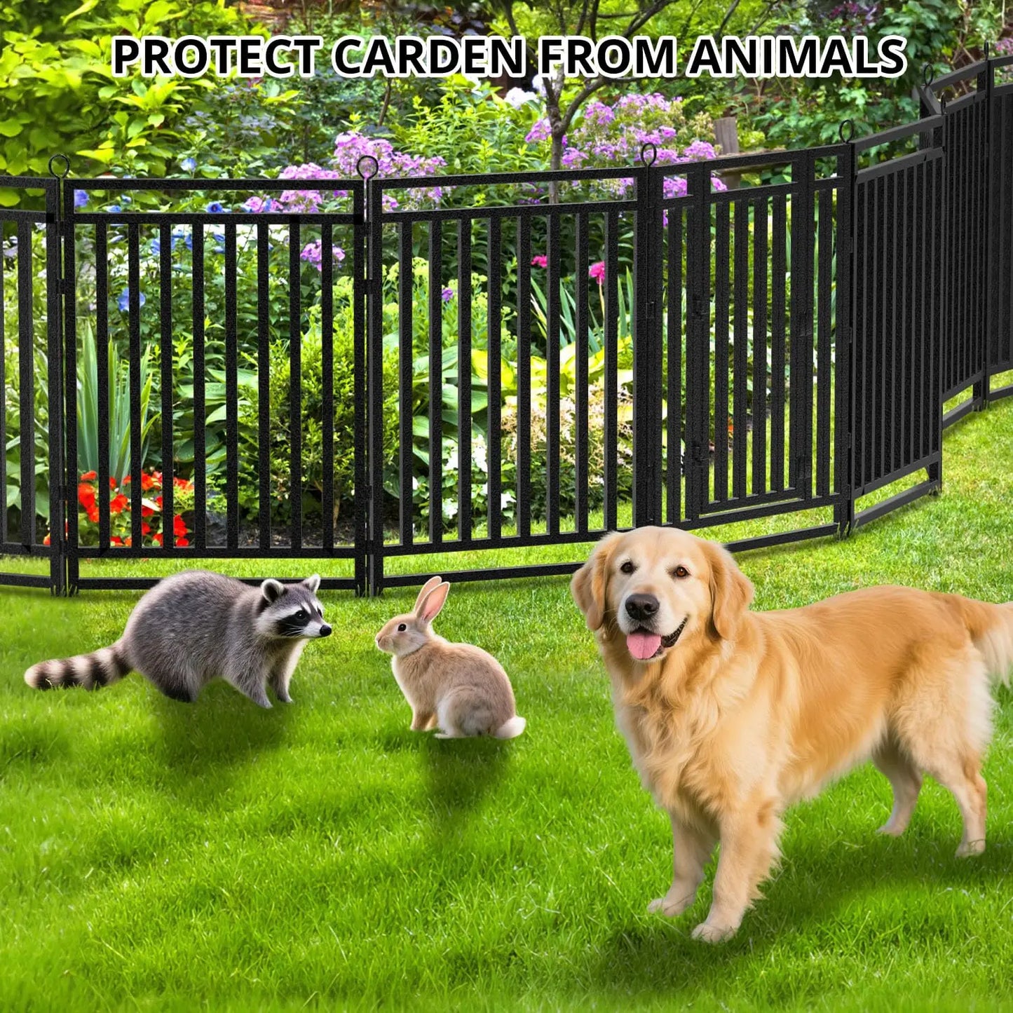 Rustproof Decorative Metal Garden Fence for Pets and Yard