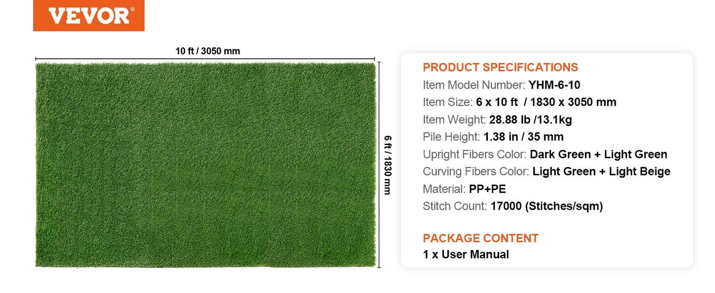 NONECN Artificial Grass Rug Outdoor Turf Mat Easy to Clean