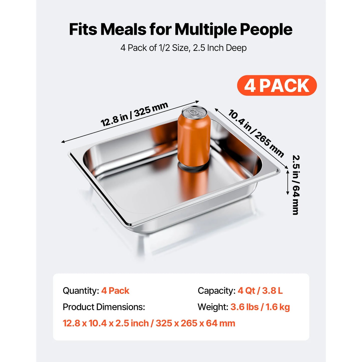 SucceBuy Stainless Steam Hotel Pan For Catering And Restaurant