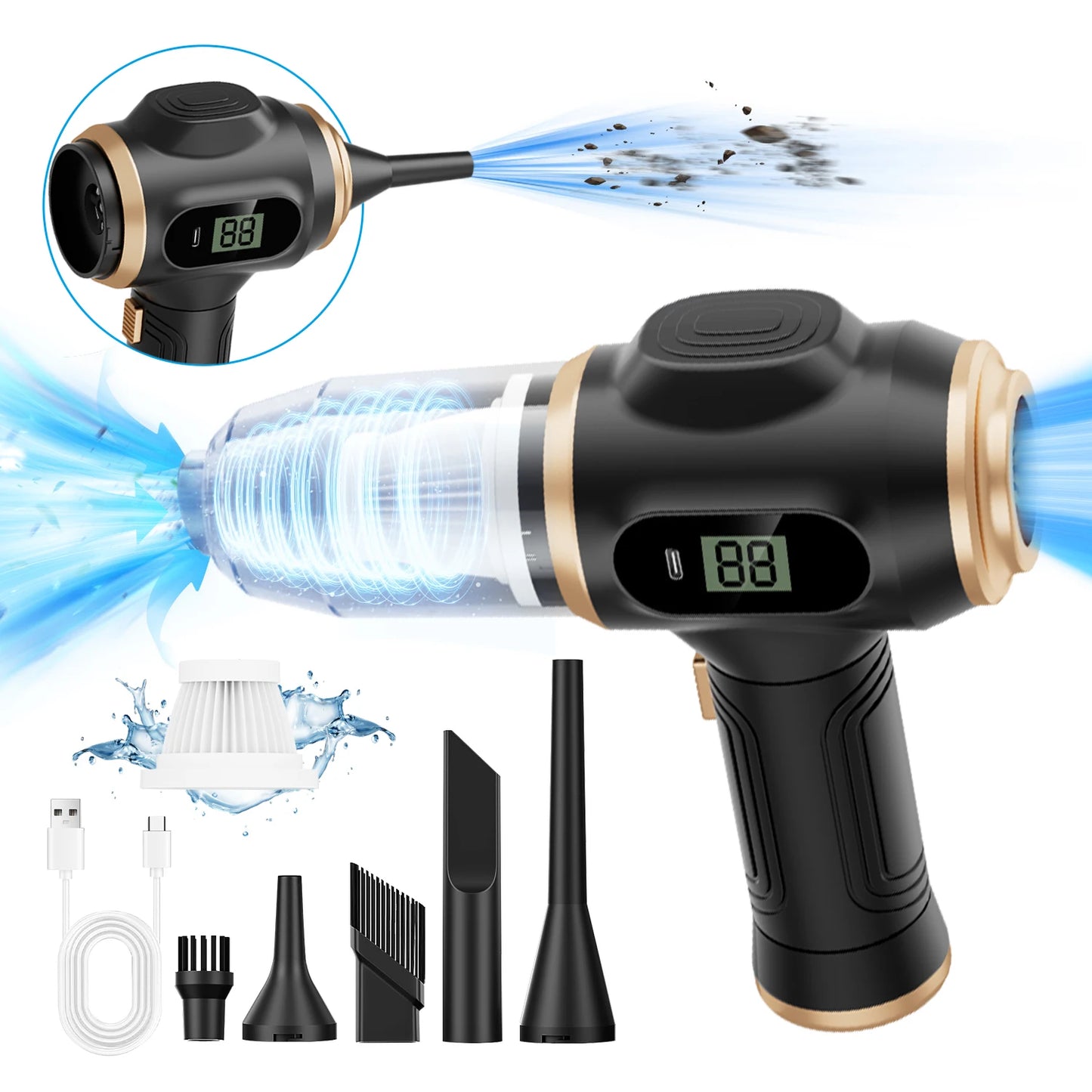 ABS Wireless Car Vacuum Cleaner High Power for Home Use