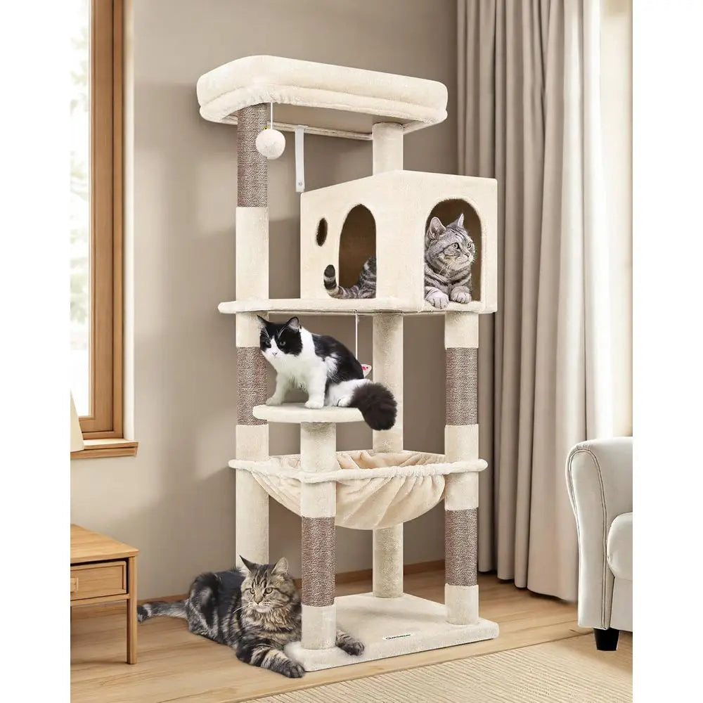 GloCat Cat Tree Tower With Scratching Post And Condo