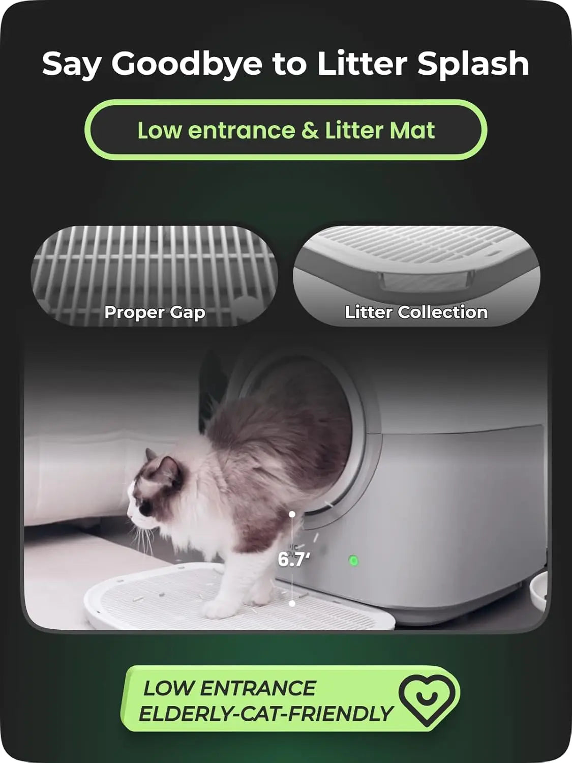 L2 Self Cleaning Cat Litter Box With Deodorizer And Liner