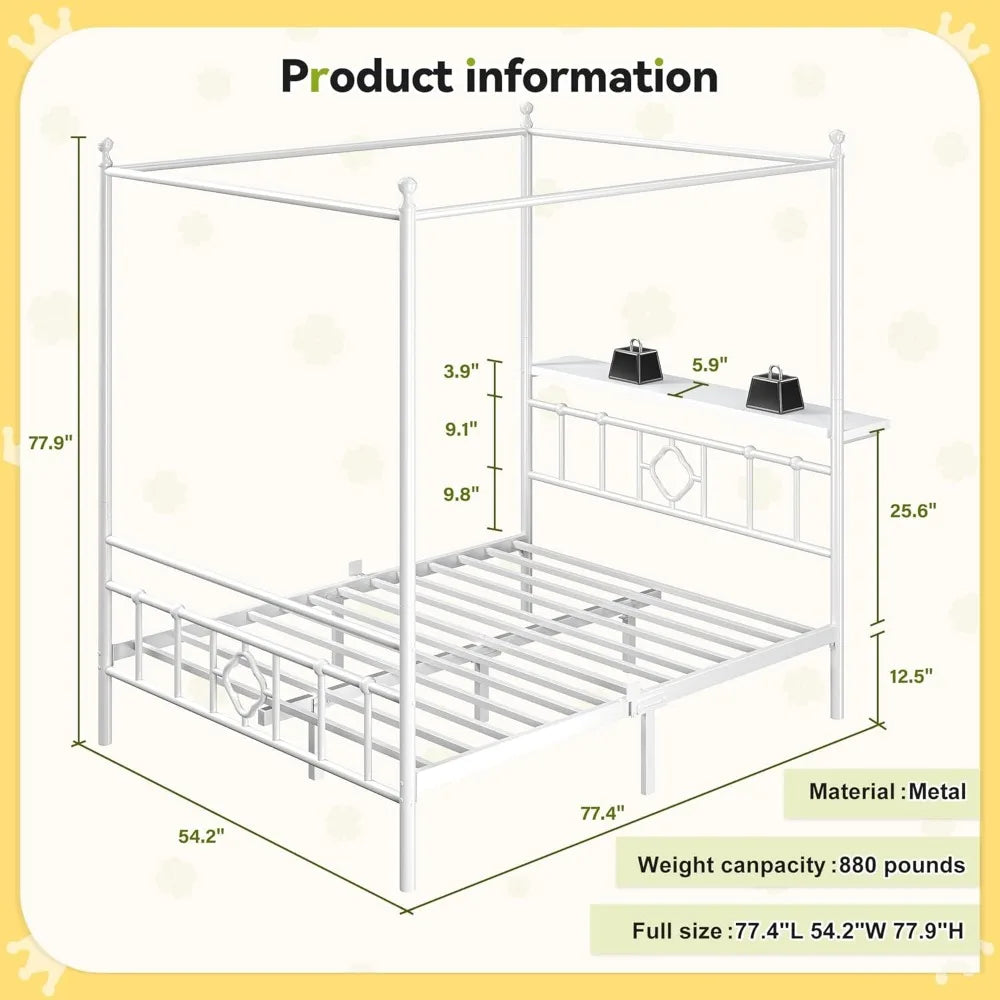 XIAOLANG Bed Frame With Storage Headboard And Under Bed Storage