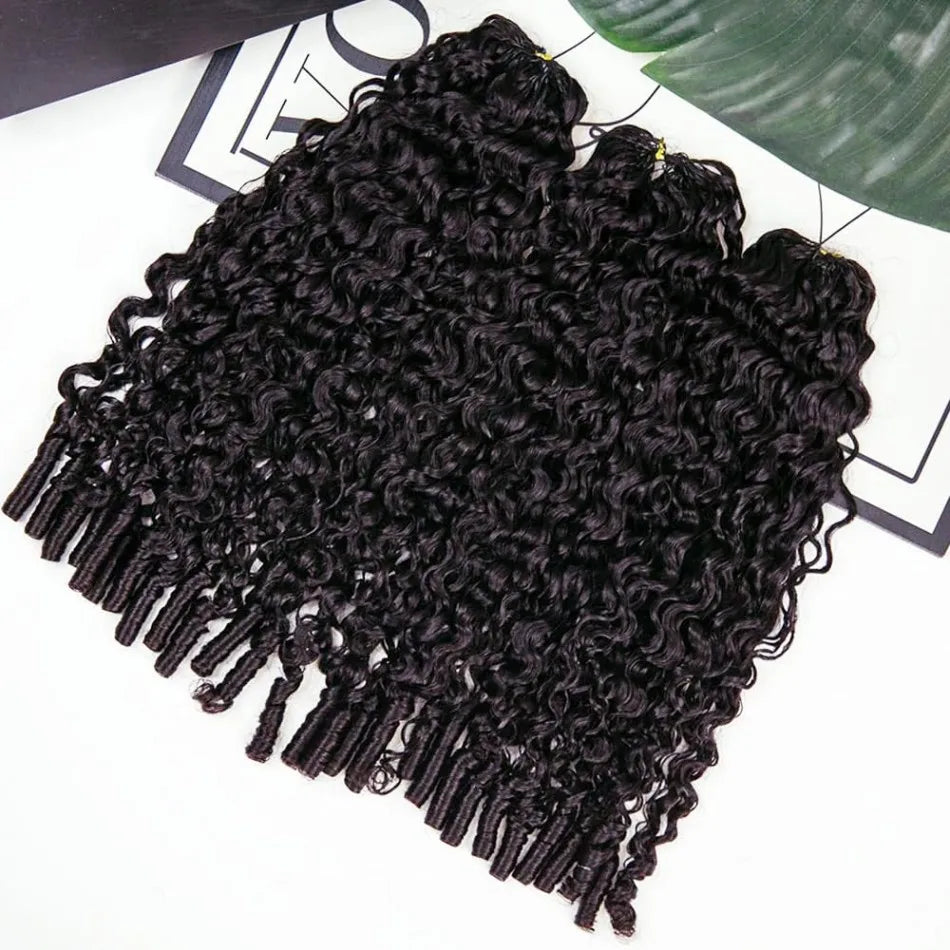 Smilegirl Burmese Curly Crochet Hair Remy Water Wave Bundles
