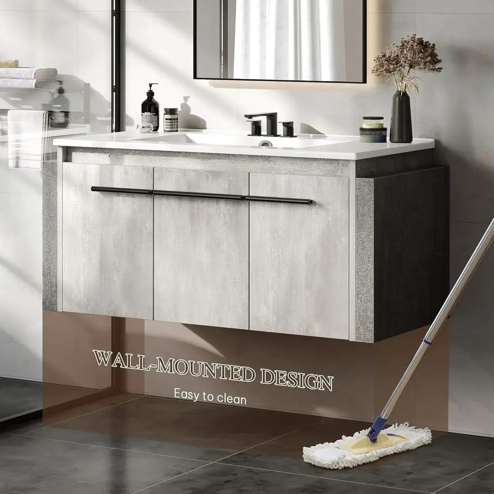 Floating Vanity Bathroom With Sink Combo Wall Mounted Modern Vanity