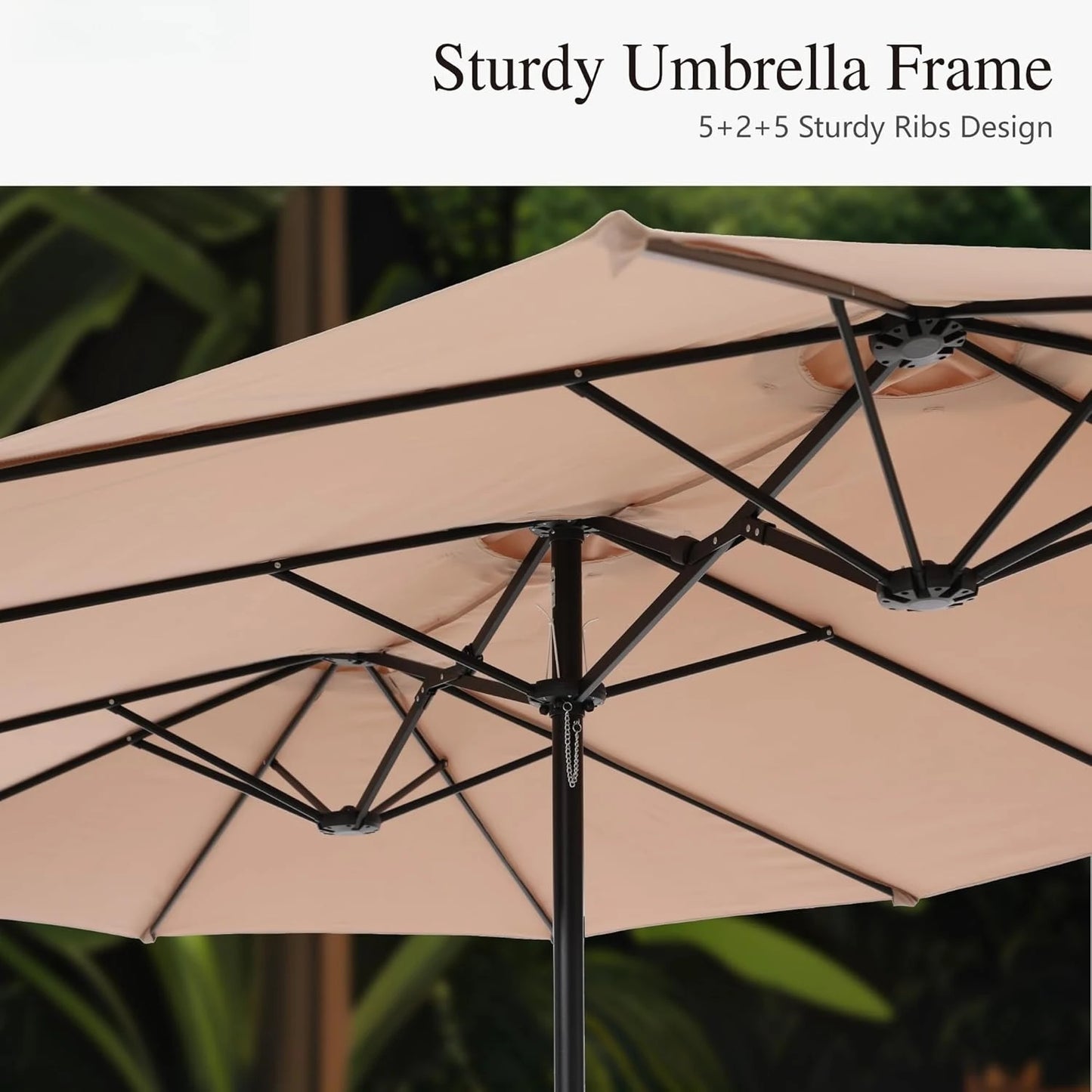 HUANZHUANG Patio Umbrella With Base Included Heavy Duty Market