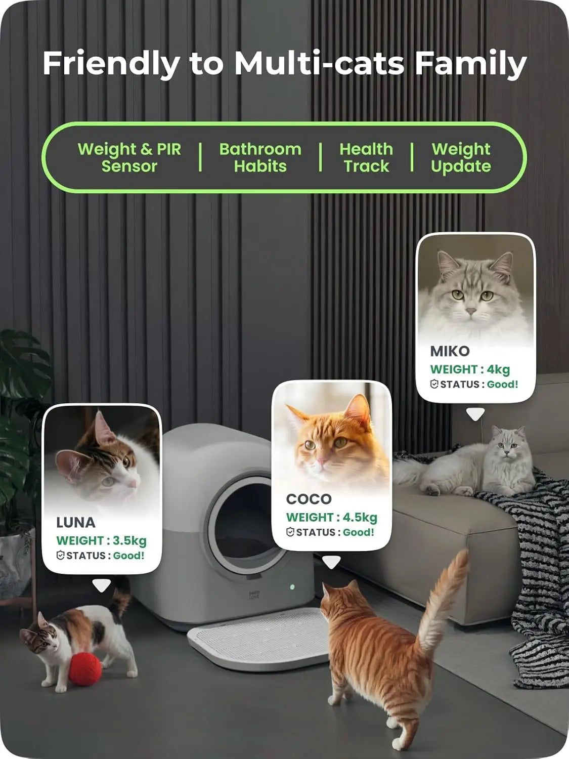 L2 Self Cleaning Cat Litter Box With Deodorizer And Liner