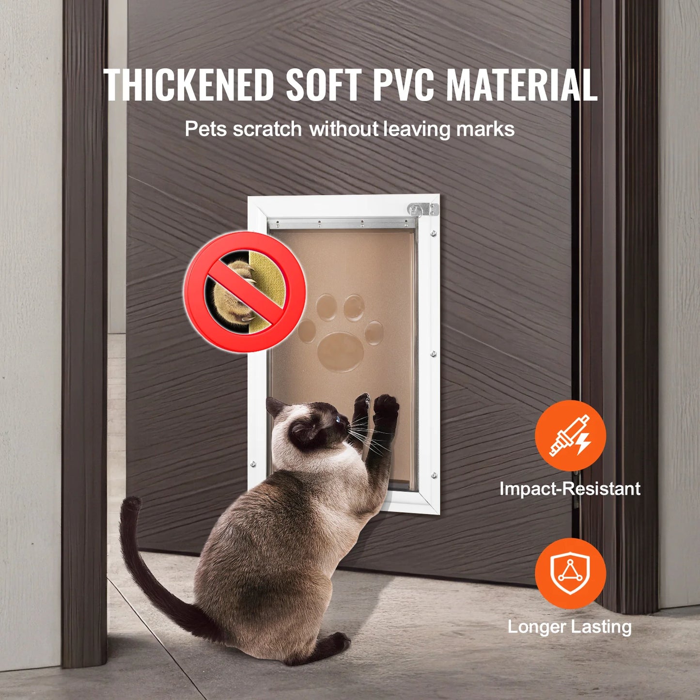 SucceBuy Pet Door Replacement Flap Magnetic Strip Weatherproof Thickened PVC