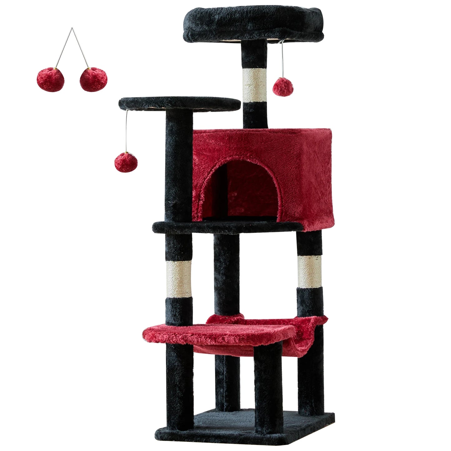 JHK Cat Tree Tower for MultiCat Homes with Sisal Posts