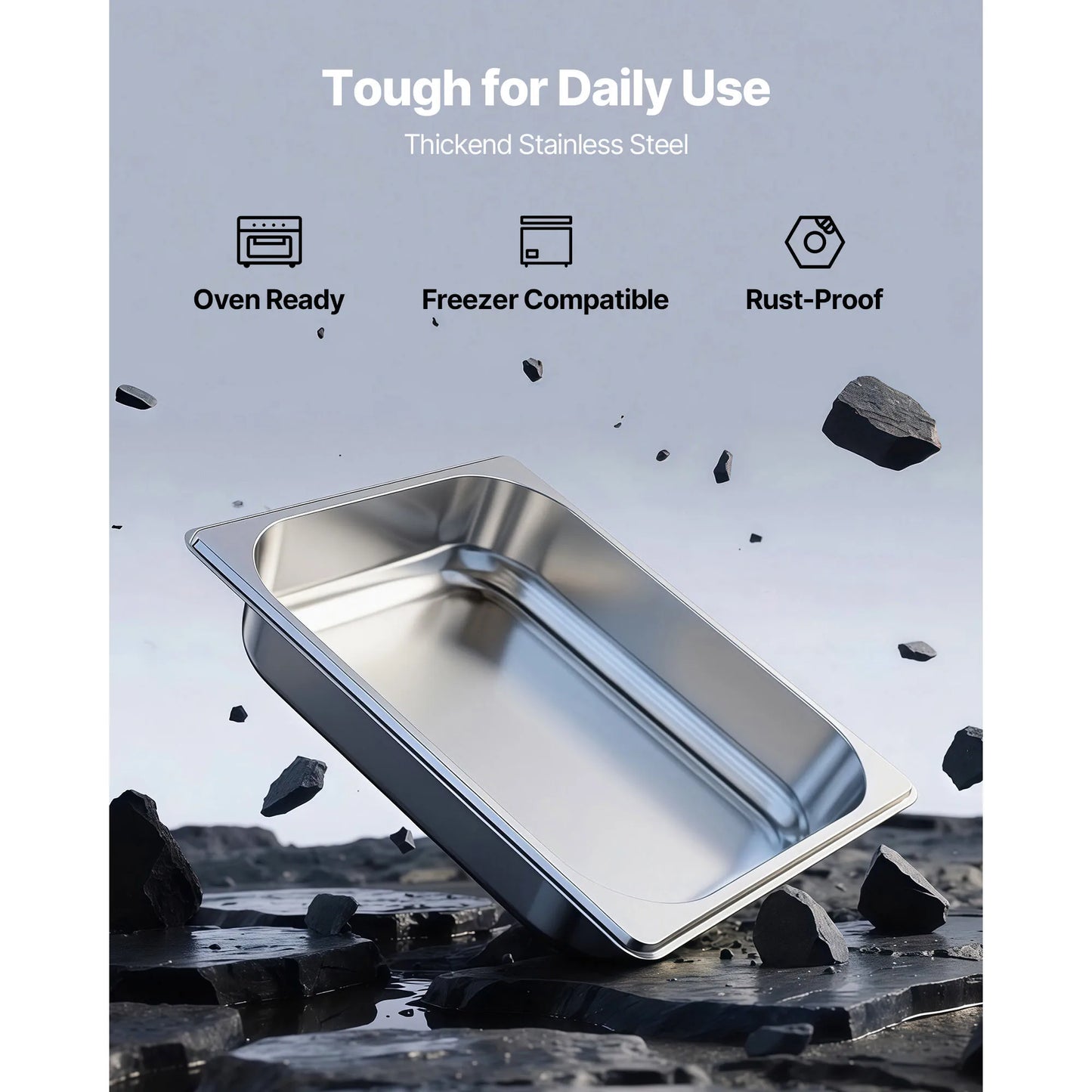 SucceBuy Stainless Steam Hotel Pan For Catering And Restaurant