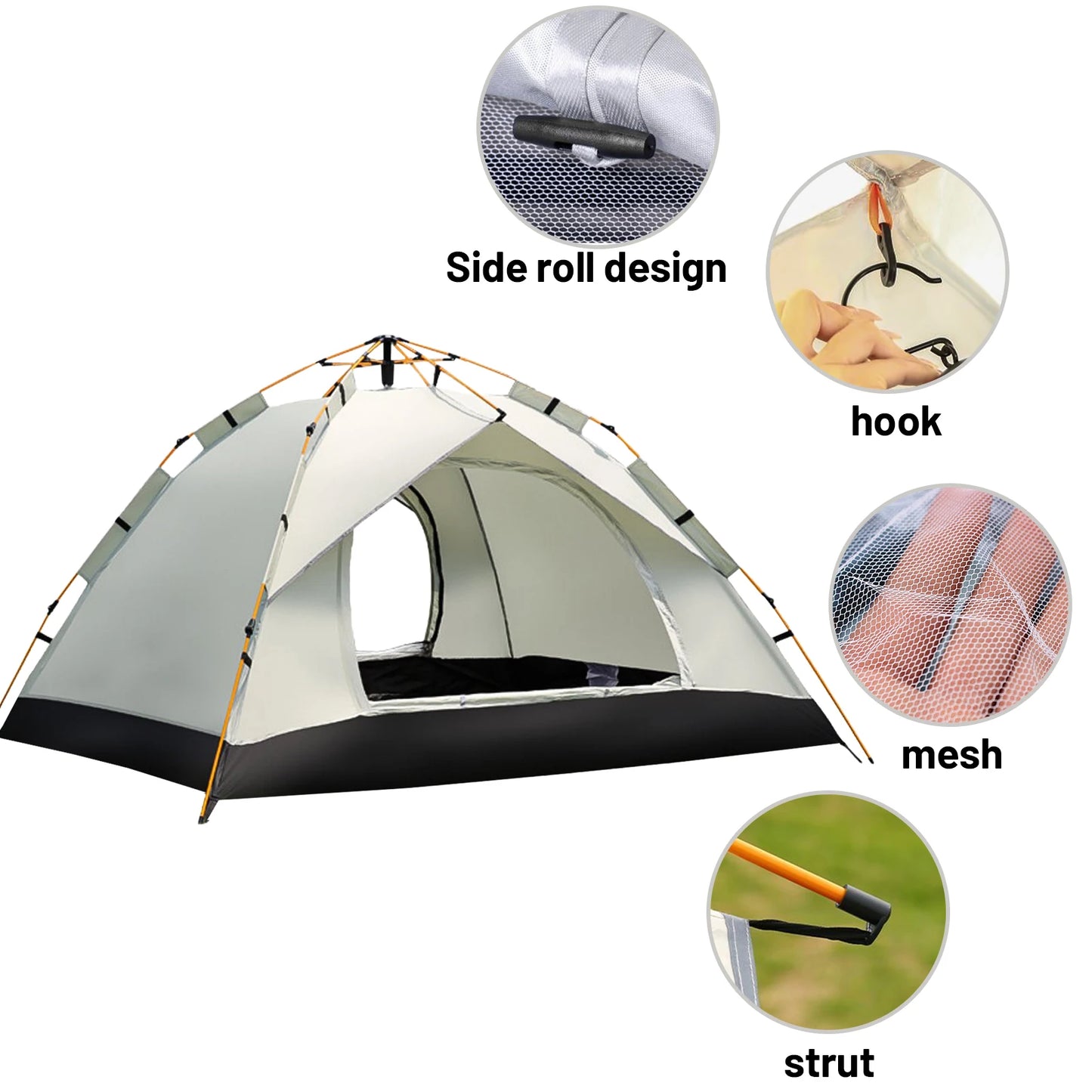 Pakicetus Small Auto Tent Quick 60 Second Setup Sunshade All Weather Portable