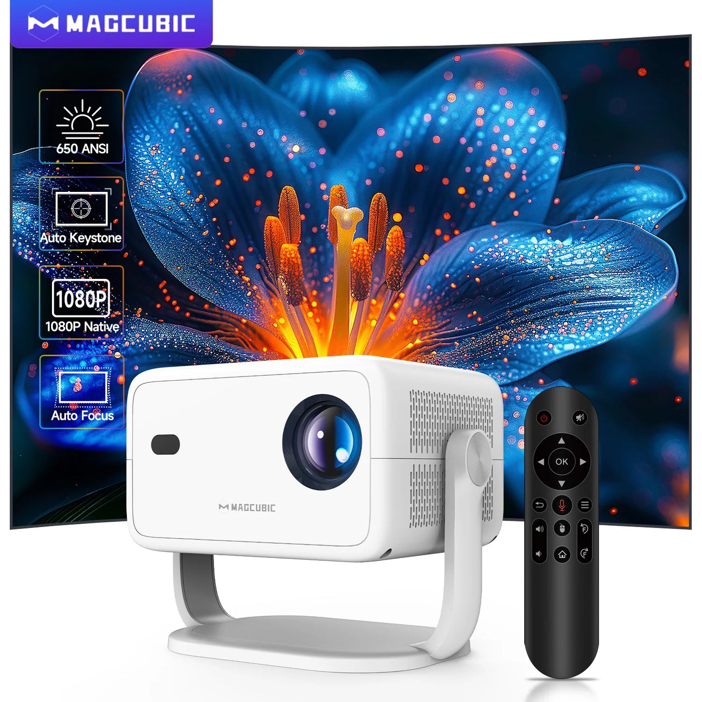 Magcubic 650ANSI L018 8K Projector Auto Focus Android 14