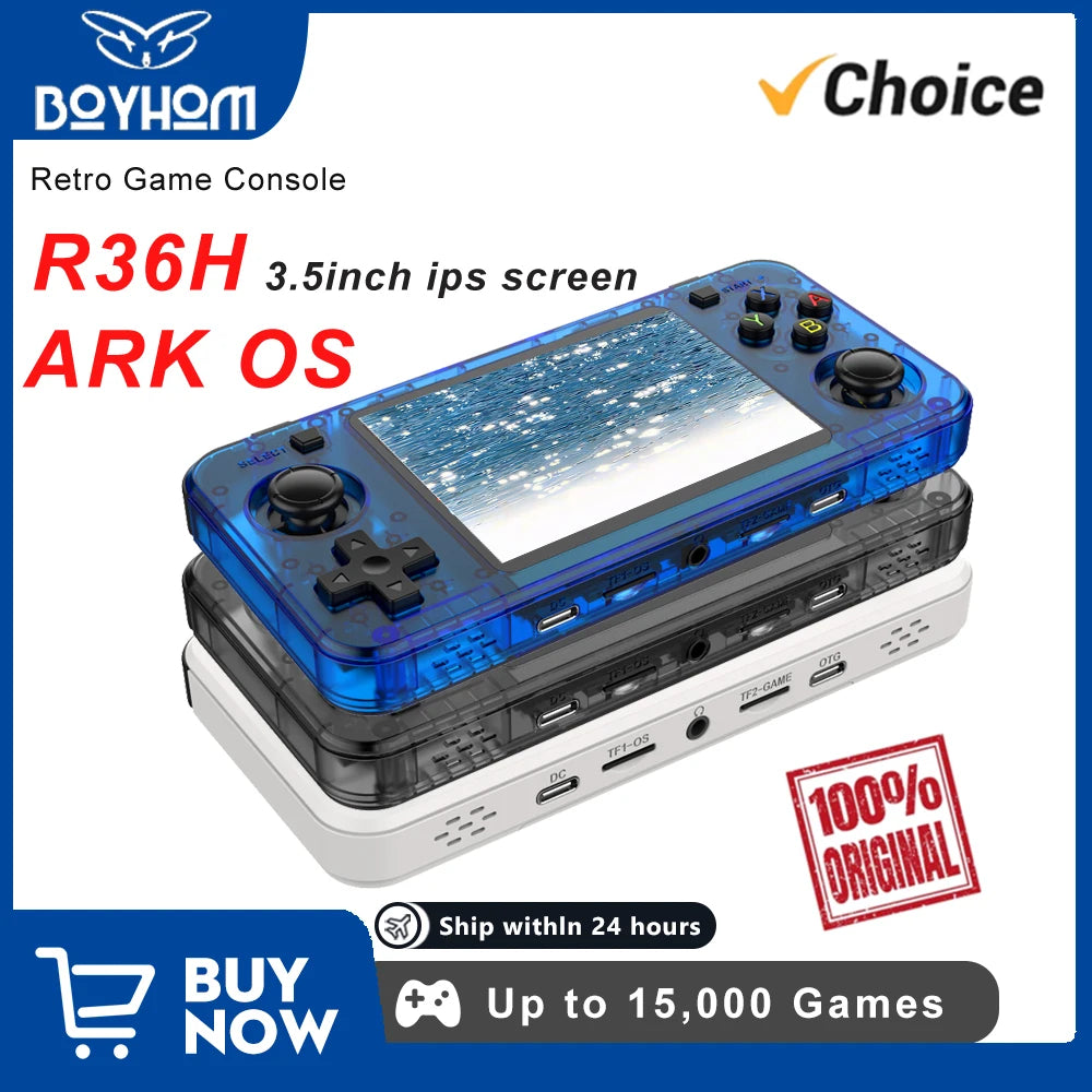 BOYHOM R36H Dual-RAM Linux ARKOS Retro Handheld Console