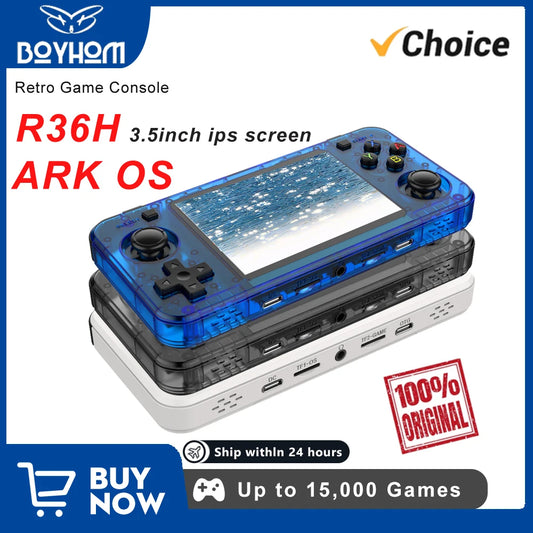 BOYHOM R36H Dual-RAM Linux ARKOS Retro Handheld Console