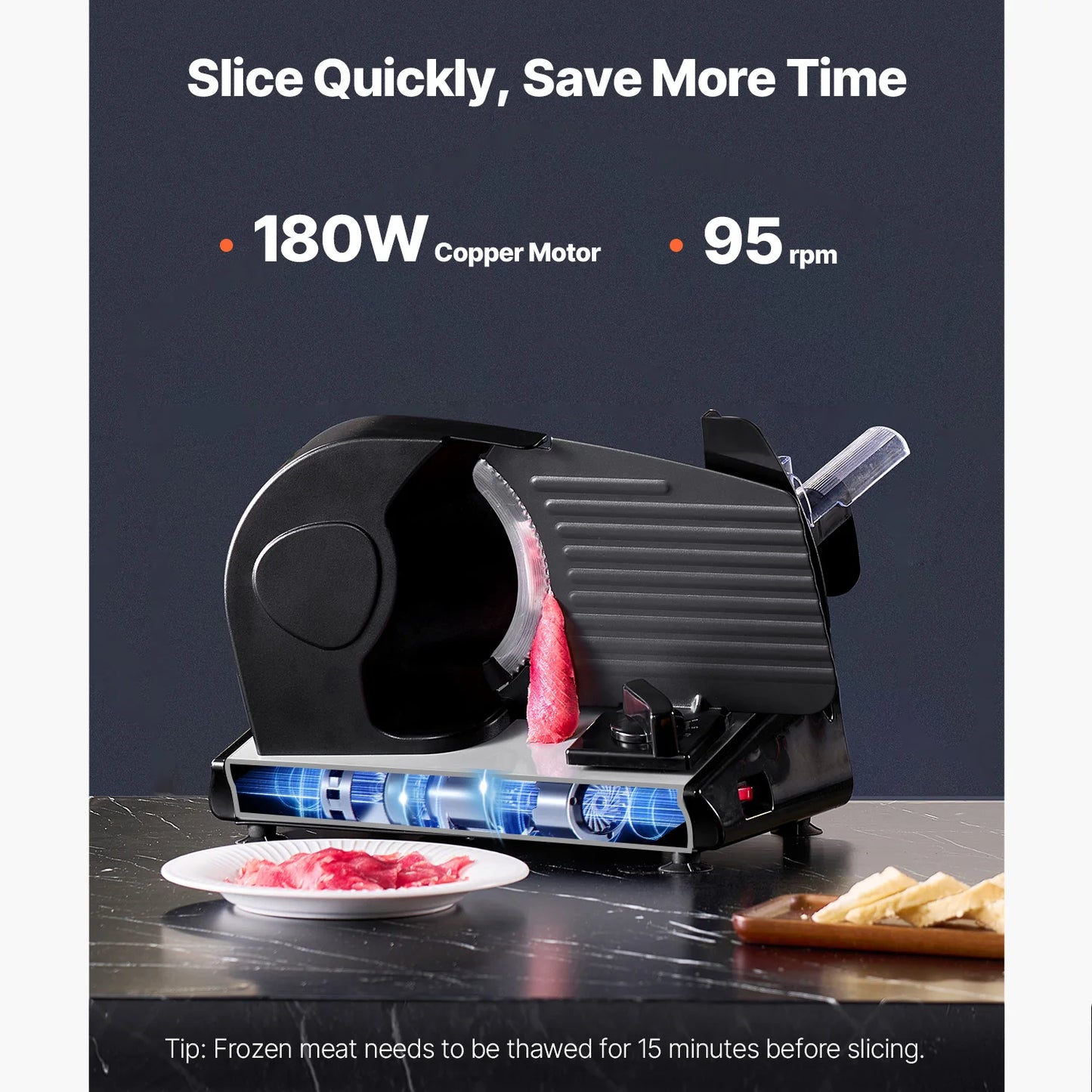 VEVOR Electric Deli Meat Slicer With Premium SUS420 Blades