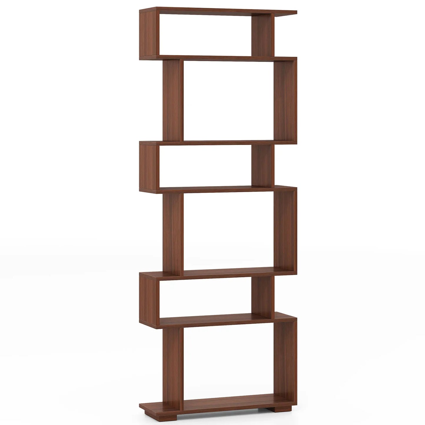 HOMASIS S-Shaped Geometric Bookshelf With Anti-Toppling Kits