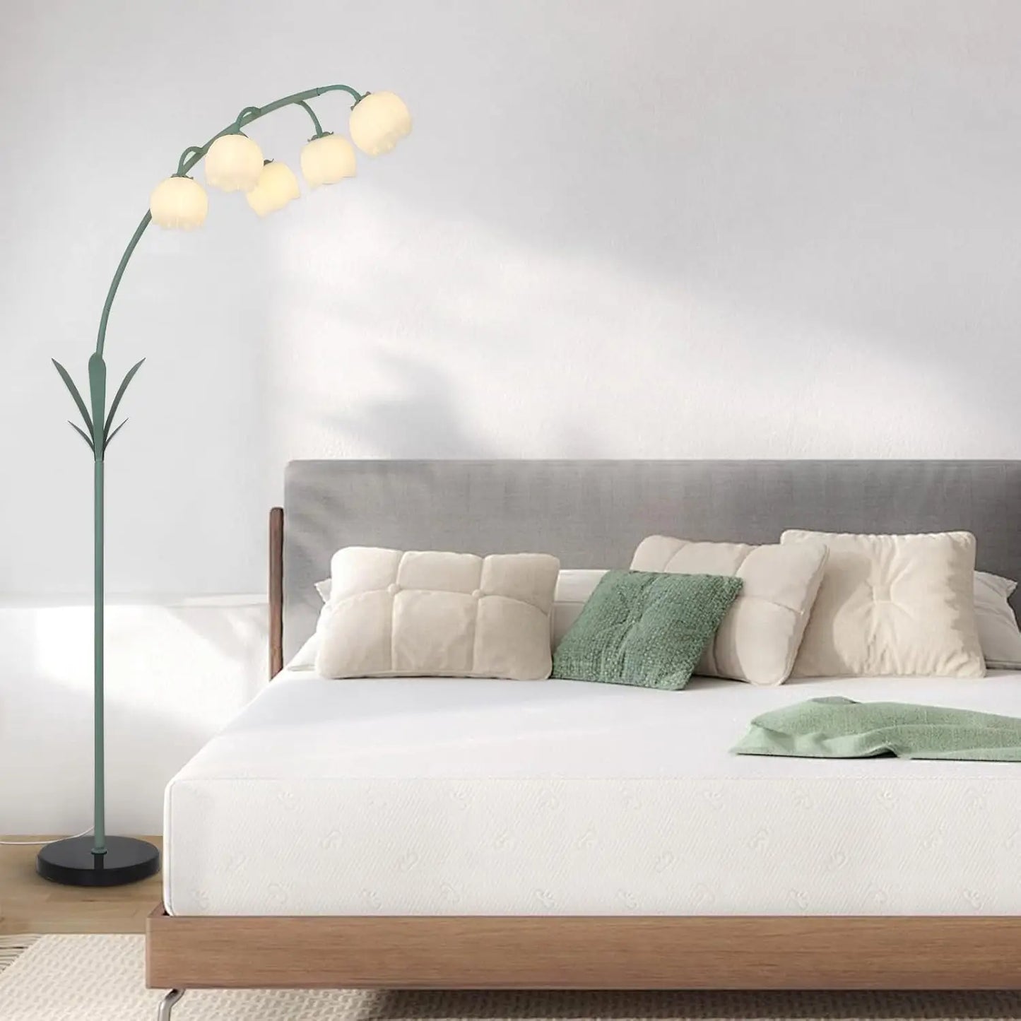 Arc Flower Floor Lamp With 5 LED Bulbs Foot Switch