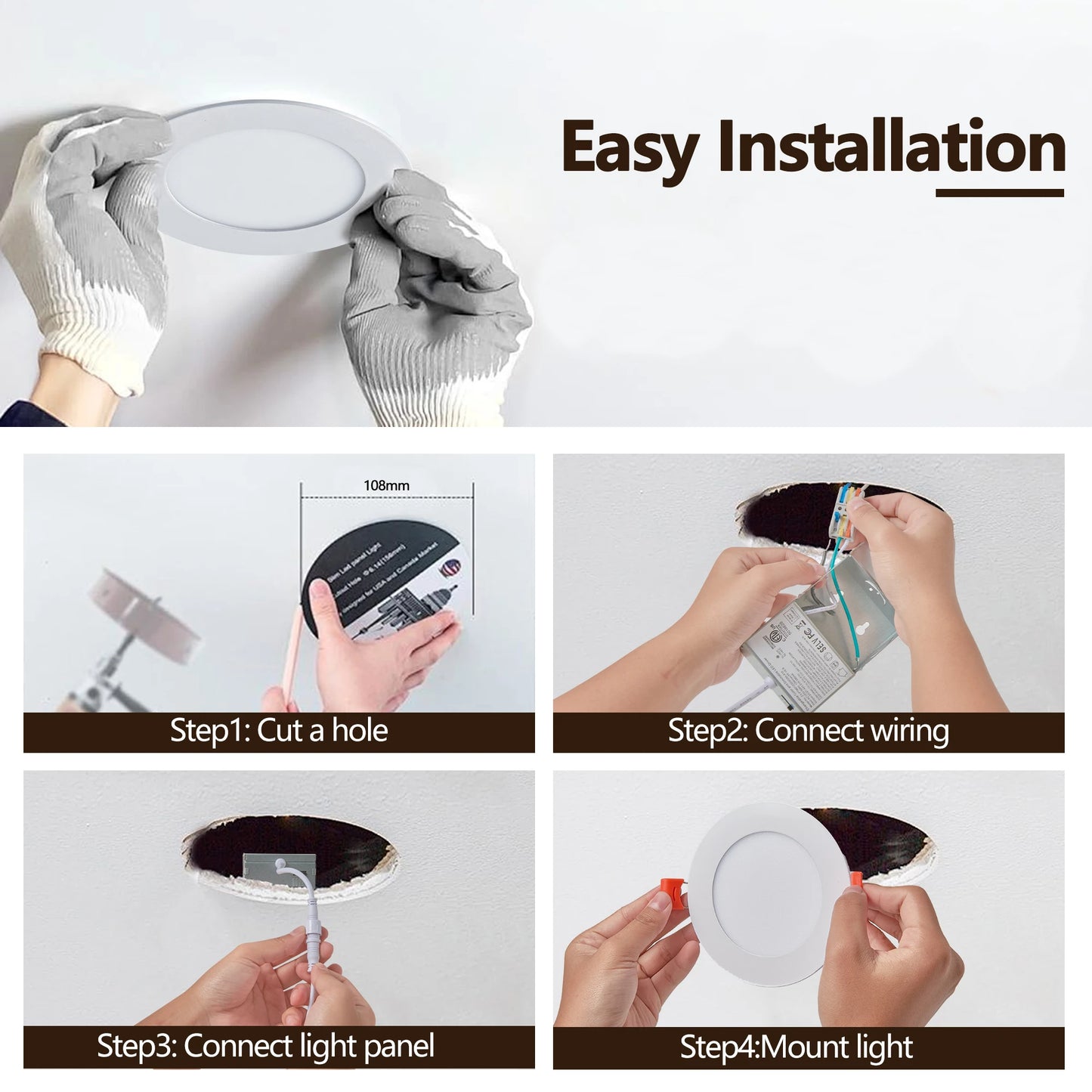 ARLGSITE 12-Pack LED Recessed Lights with Dimmable and Adjustable Temperature
