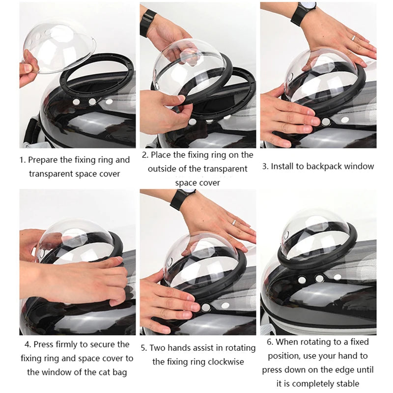 Space Pet Carrier Backpack For Cats And Small Dogs