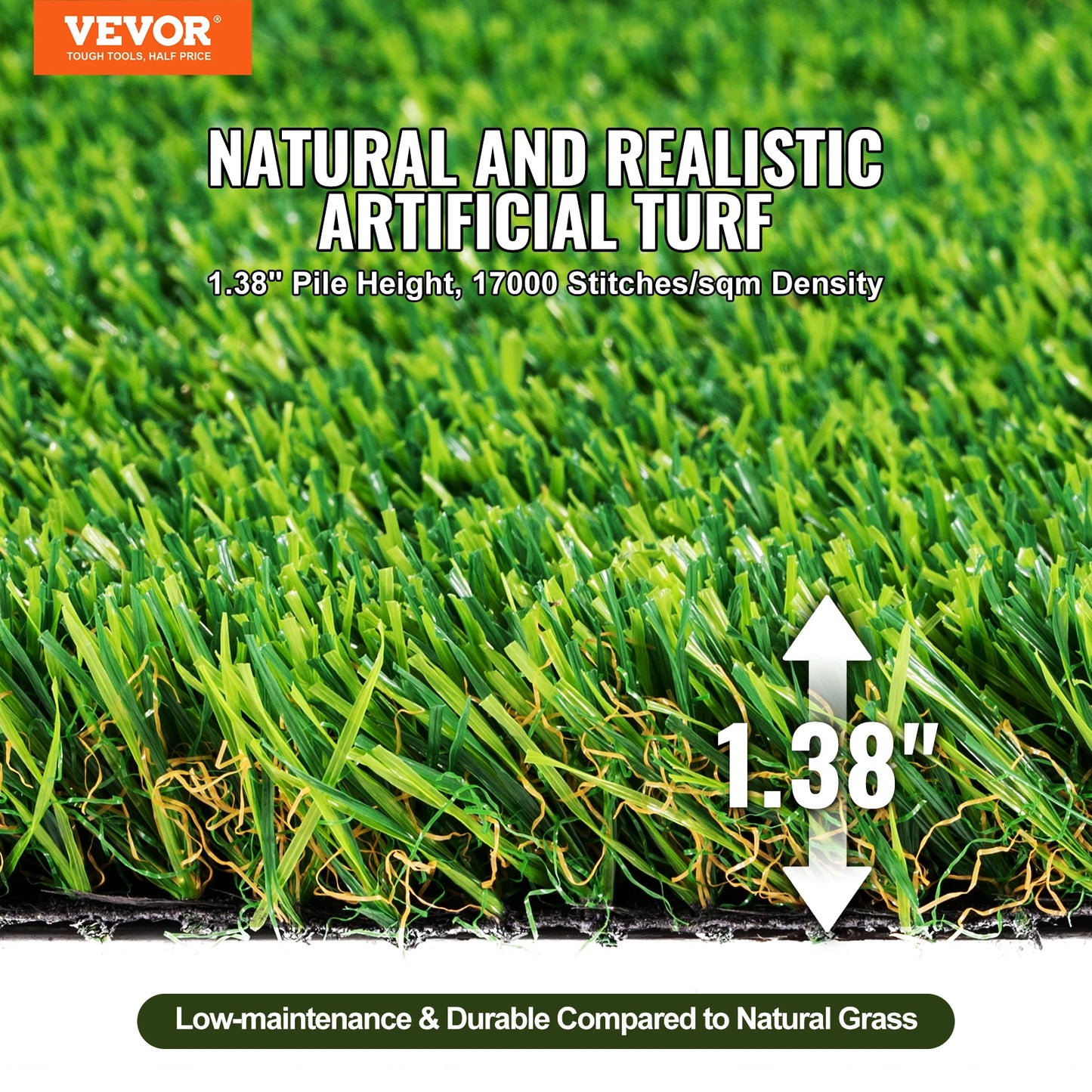 NONECN Artificial Grass Rug Outdoor Turf Mat Easy to Clean