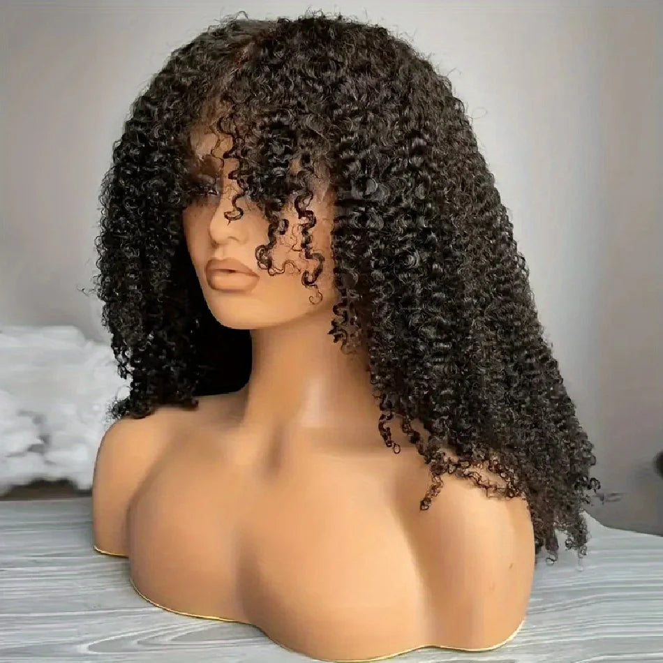 OKVOKV HD Transparent Deep Wave Lace Front Wig Human Hair
