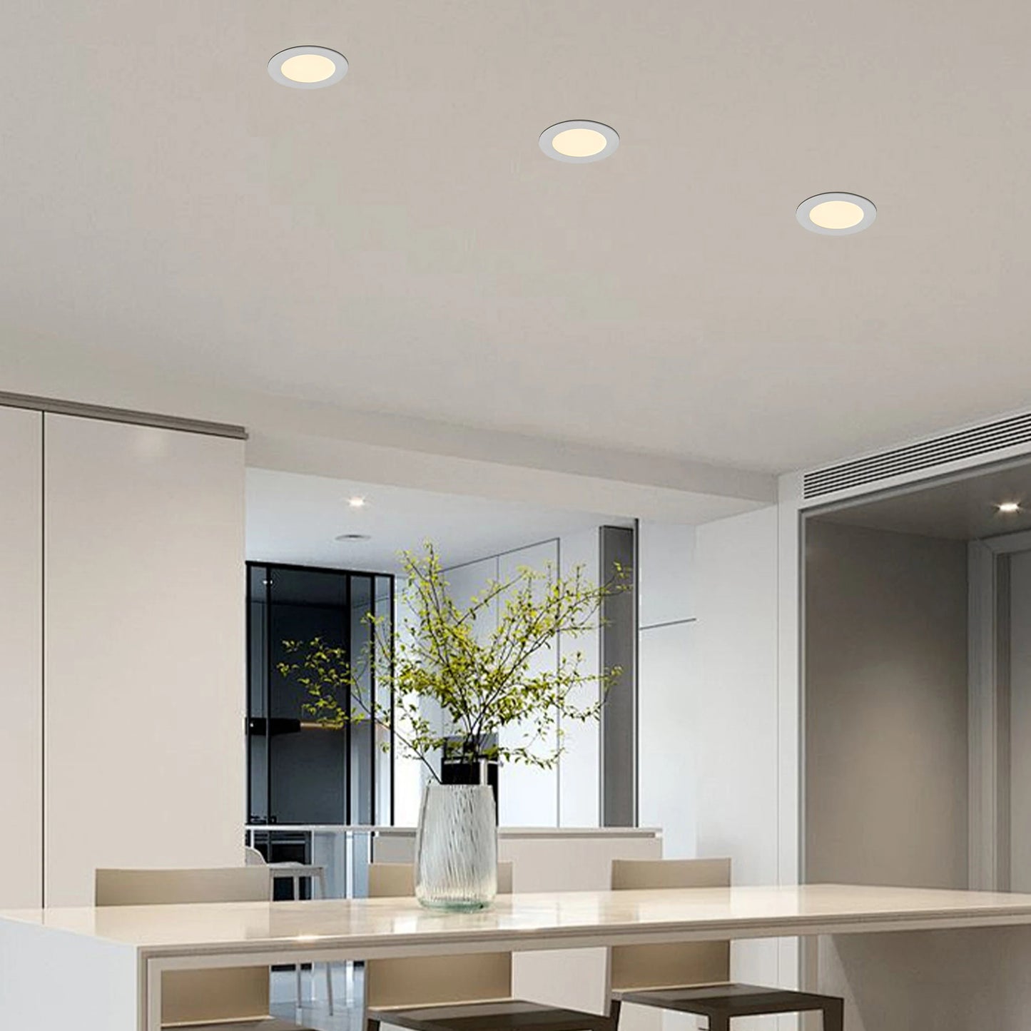 ARLGSITE 12-Pack LED Recessed Lights with Dimmable and Adjustable Temperature