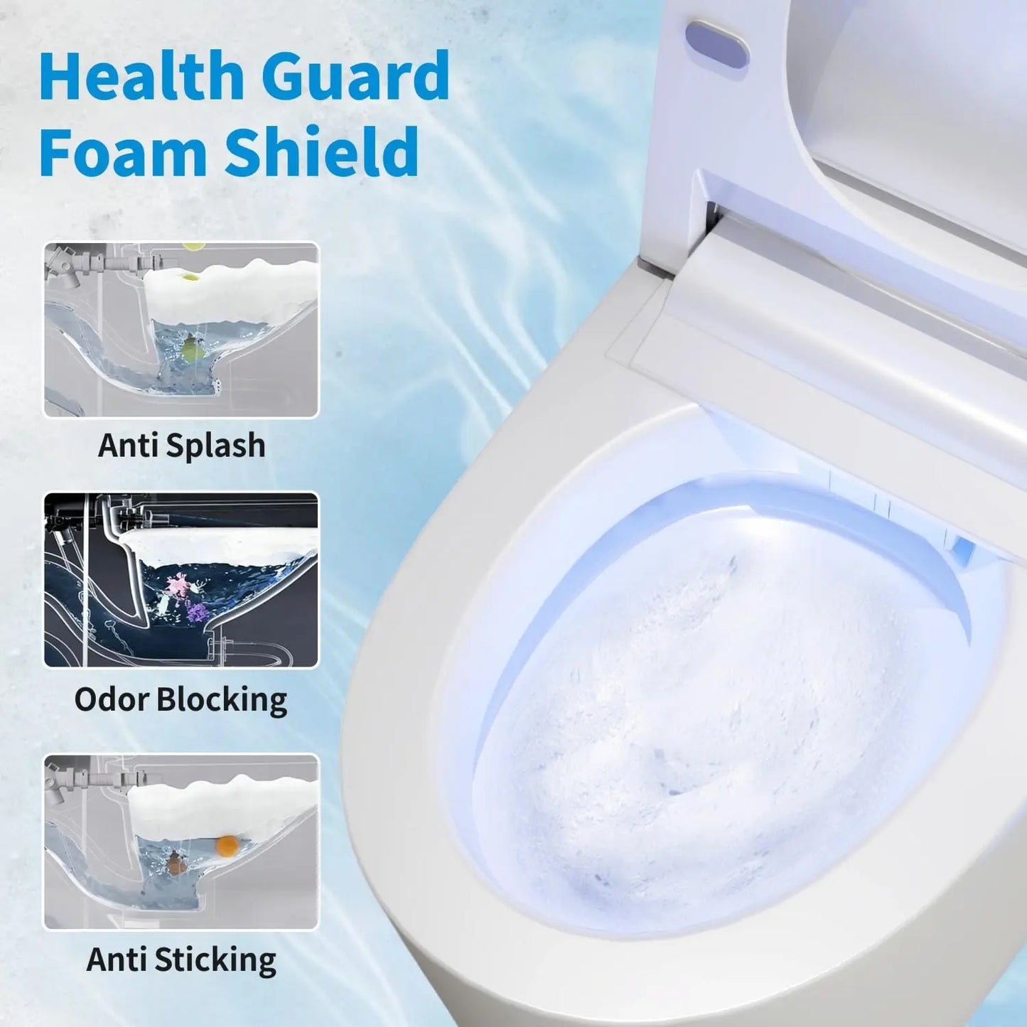 Smart One Piece Toilet With Auto Lid And Heated Seat