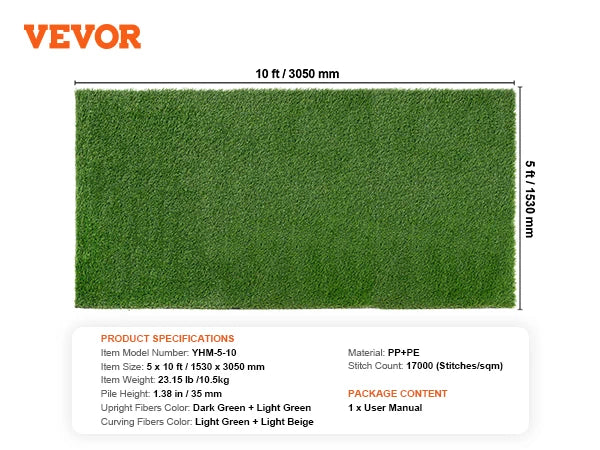 NONECN Artificial Grass Rug Outdoor Turf Mat Easy to Clean