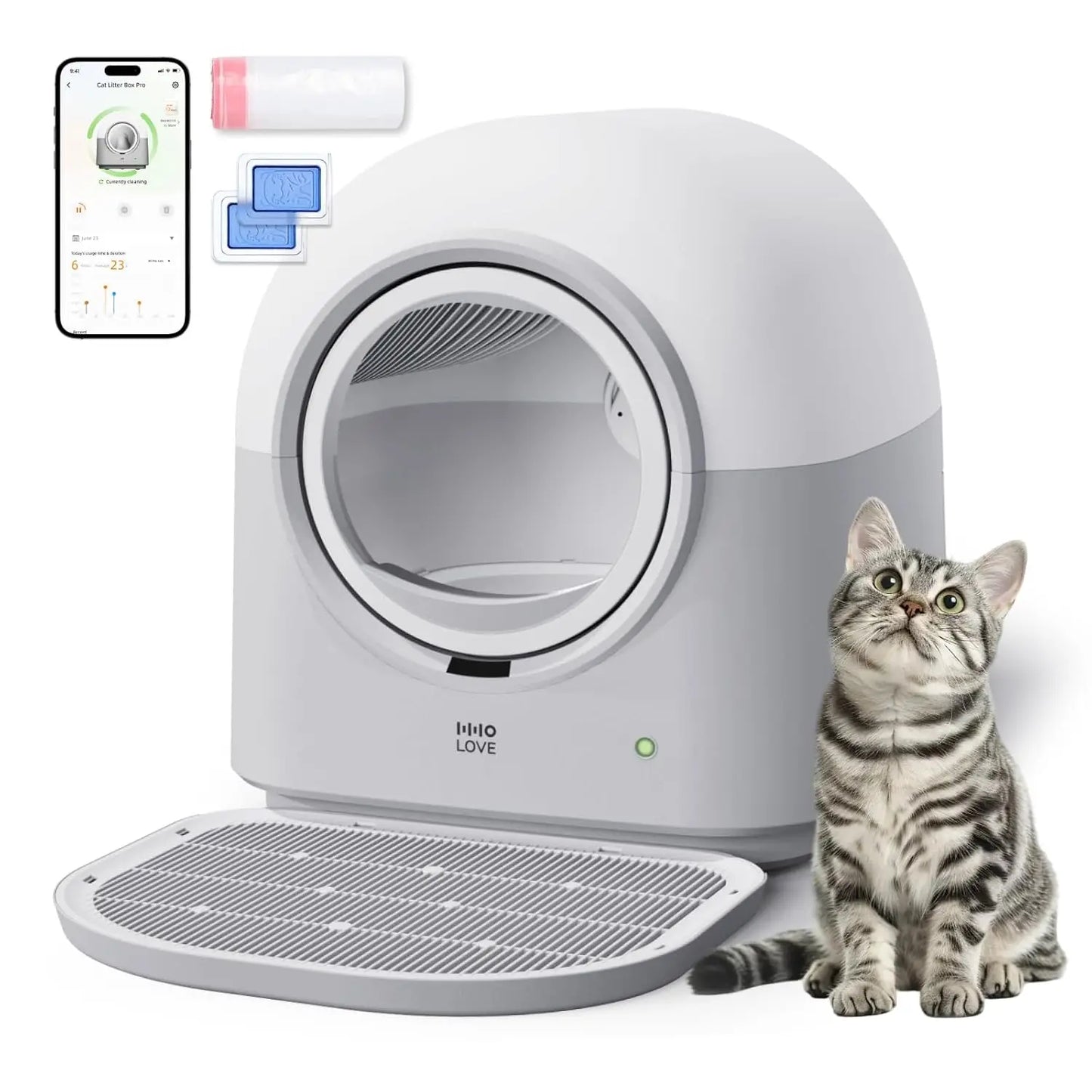 L2 Self Cleaning Cat Litter Box With Deodorizer And Liner