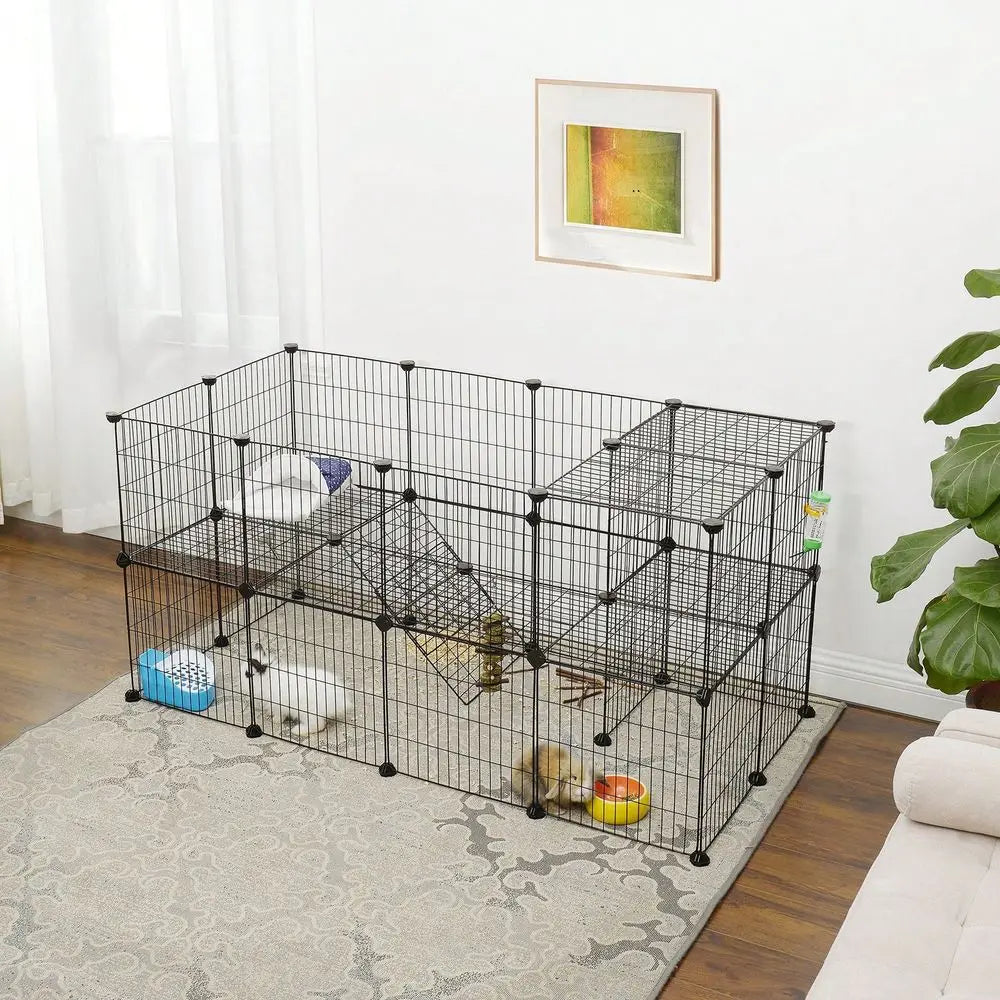 XMSJ Small Animal Playpen For Rabbits And Guinea Pigs