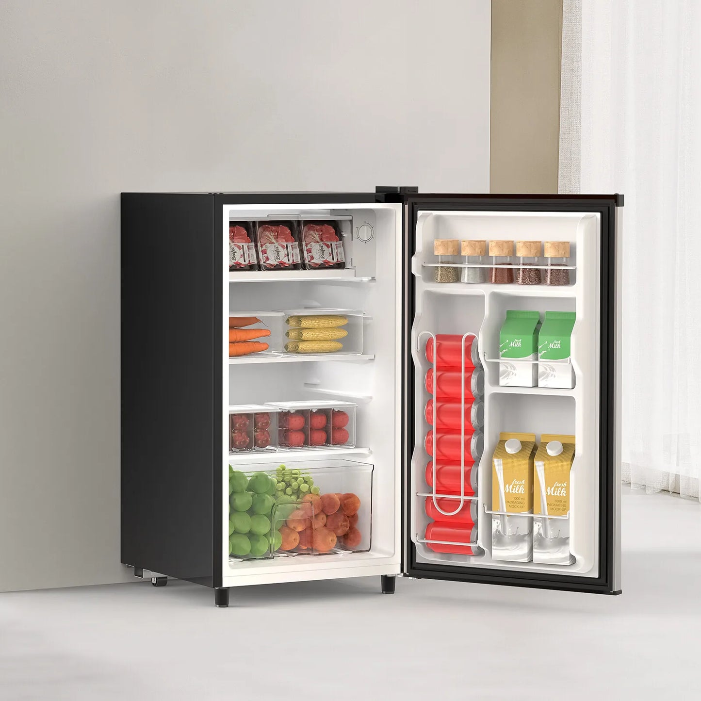 Capacity Quiet Refrigerator With Freezer Compartment