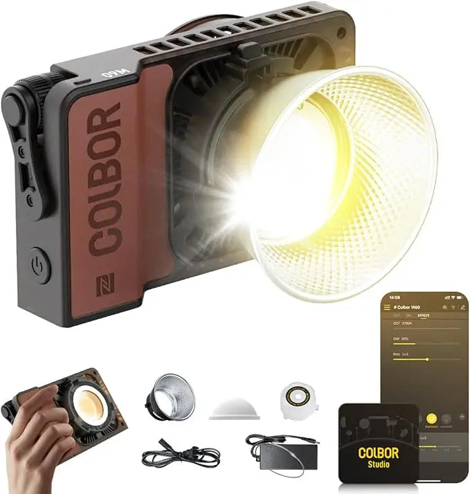 COLBOR Portable Pocket LED Light W60 W100 For Outdoor Shooting